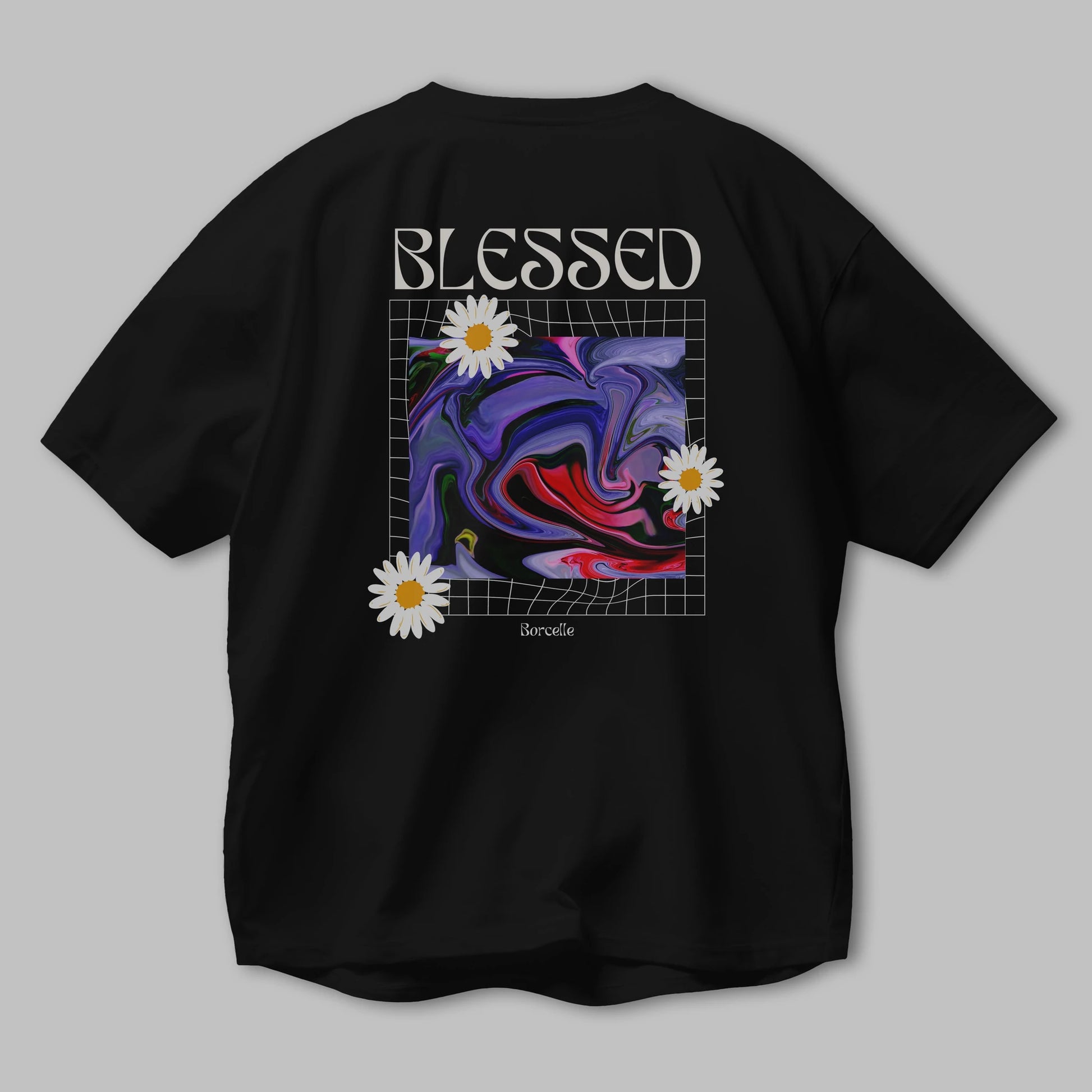 Blessed Arka Baskılı Oversize t-shirt Erkek Kadın Unisex