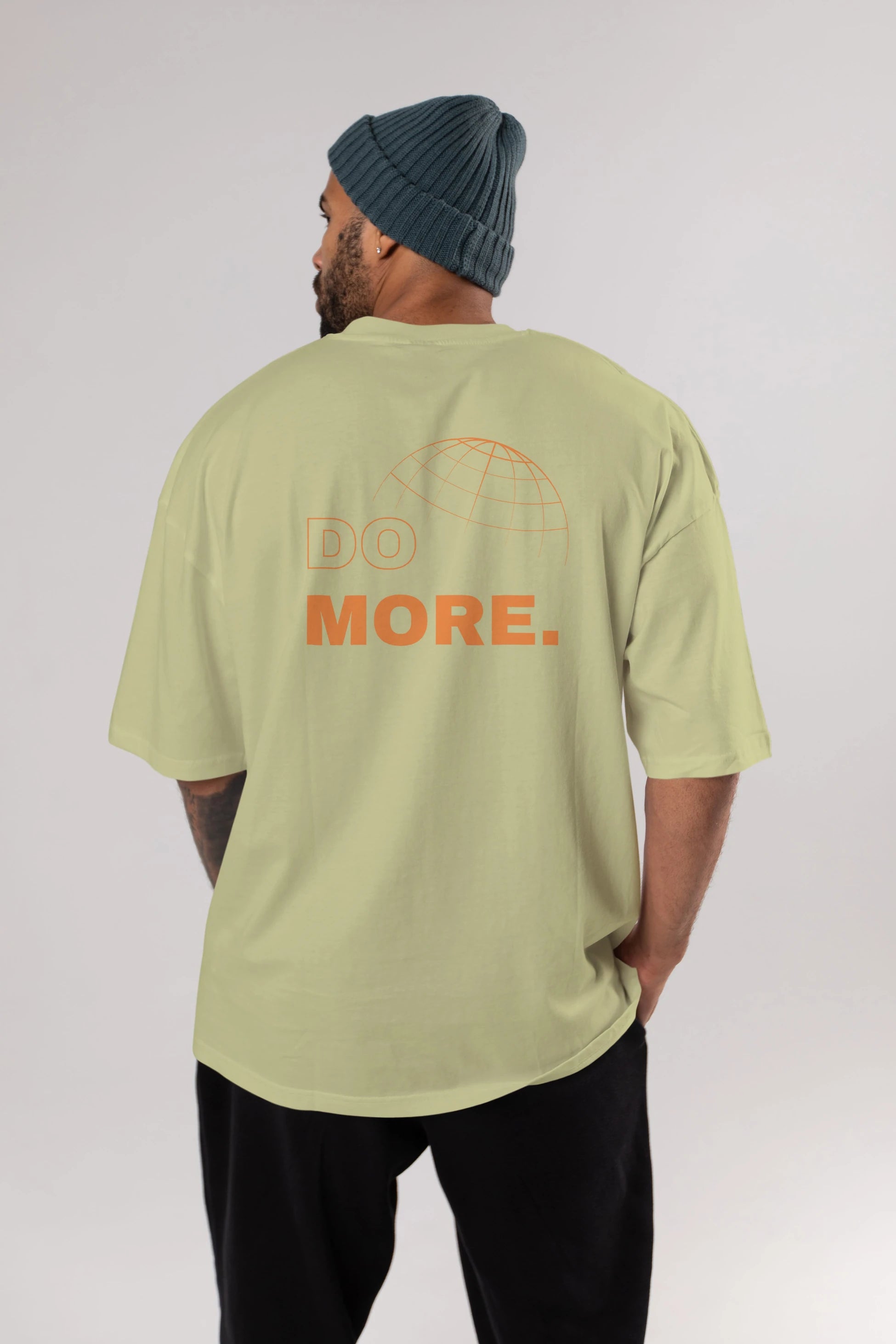 Do More Yazılı Arka Baskılı Oversize t-shirt Erkek Kadın Unisex