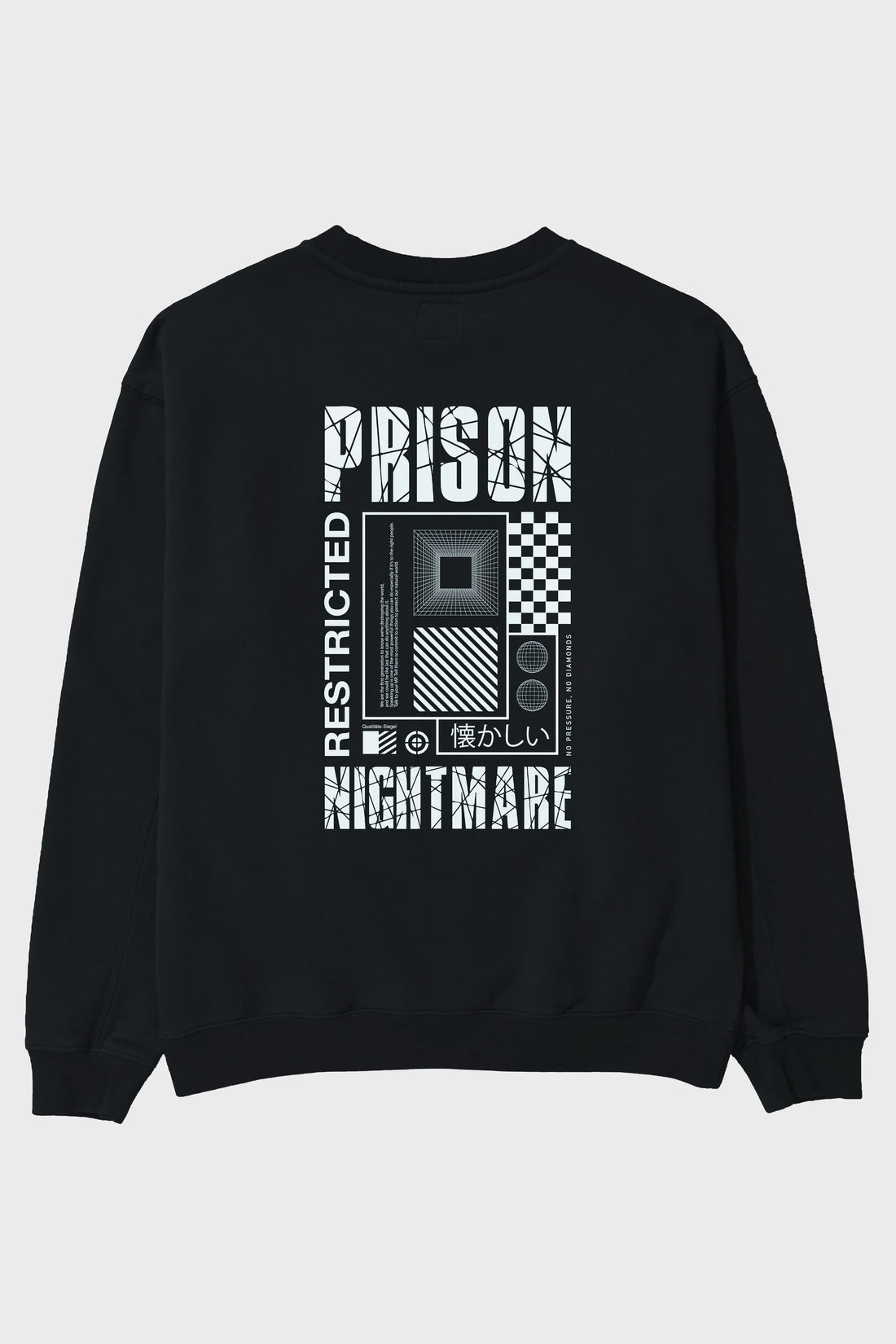 Prison Nightmare Arka Baskılı Oversize Sweatshirt Erkek Kadın Unisex
