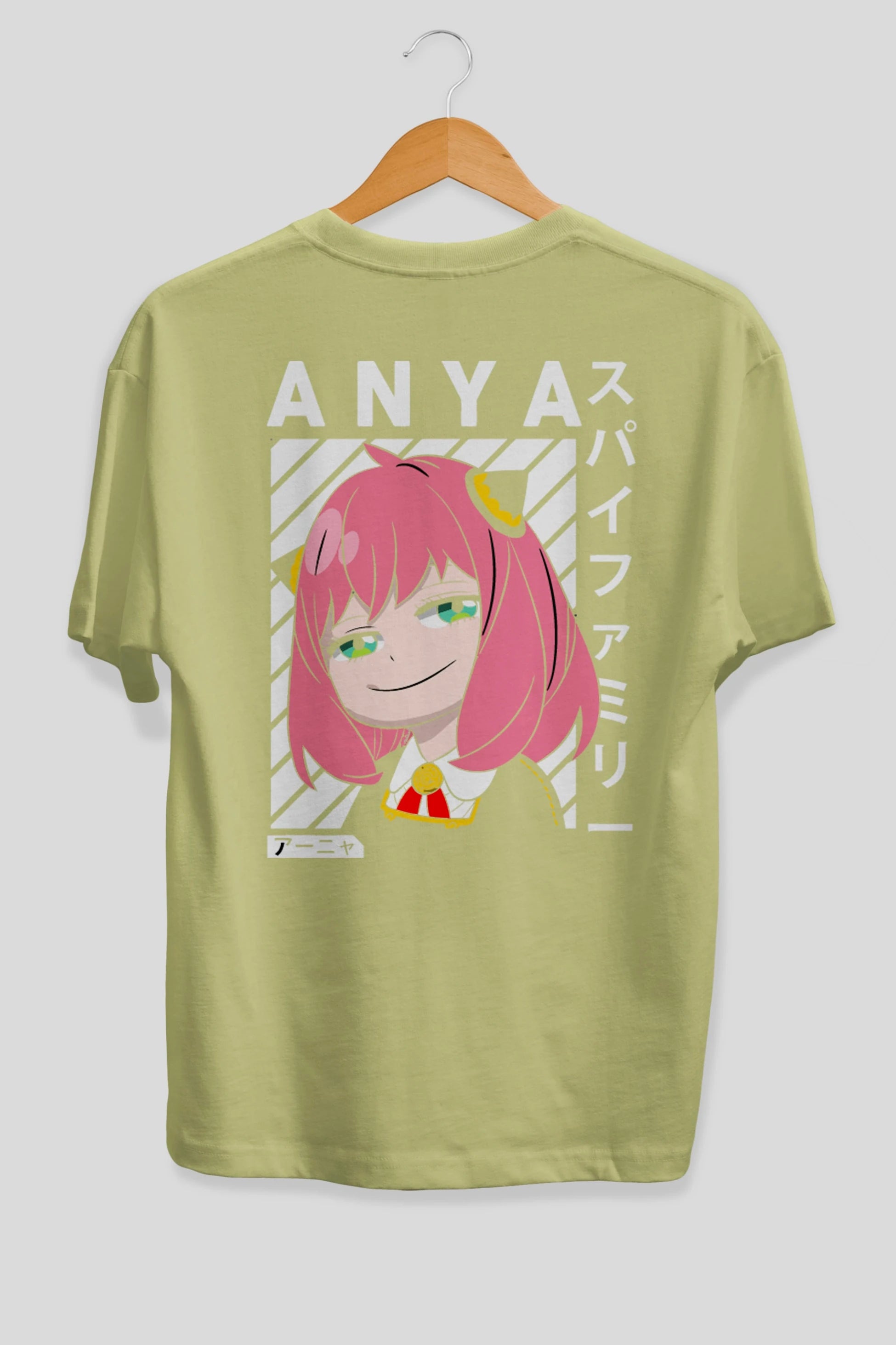 Anya SPYX FAMILY Anime Arka Baskılı Oversize t-shirt Erkek Kadın Unisex