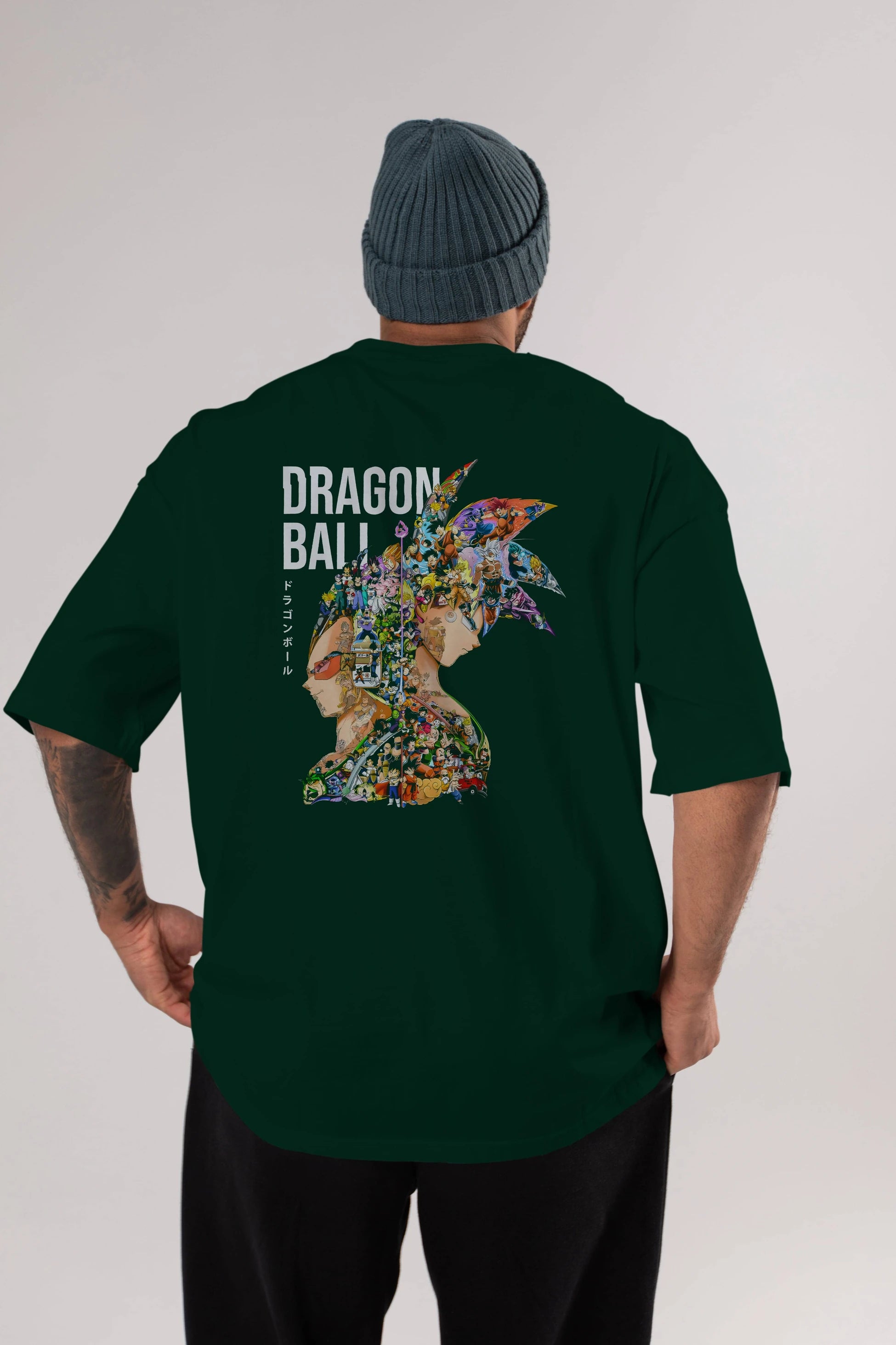 DRAGON BALL ART (5) Anime Arka Baskılı Oversize t-shirt Erkek Kadın Unisex