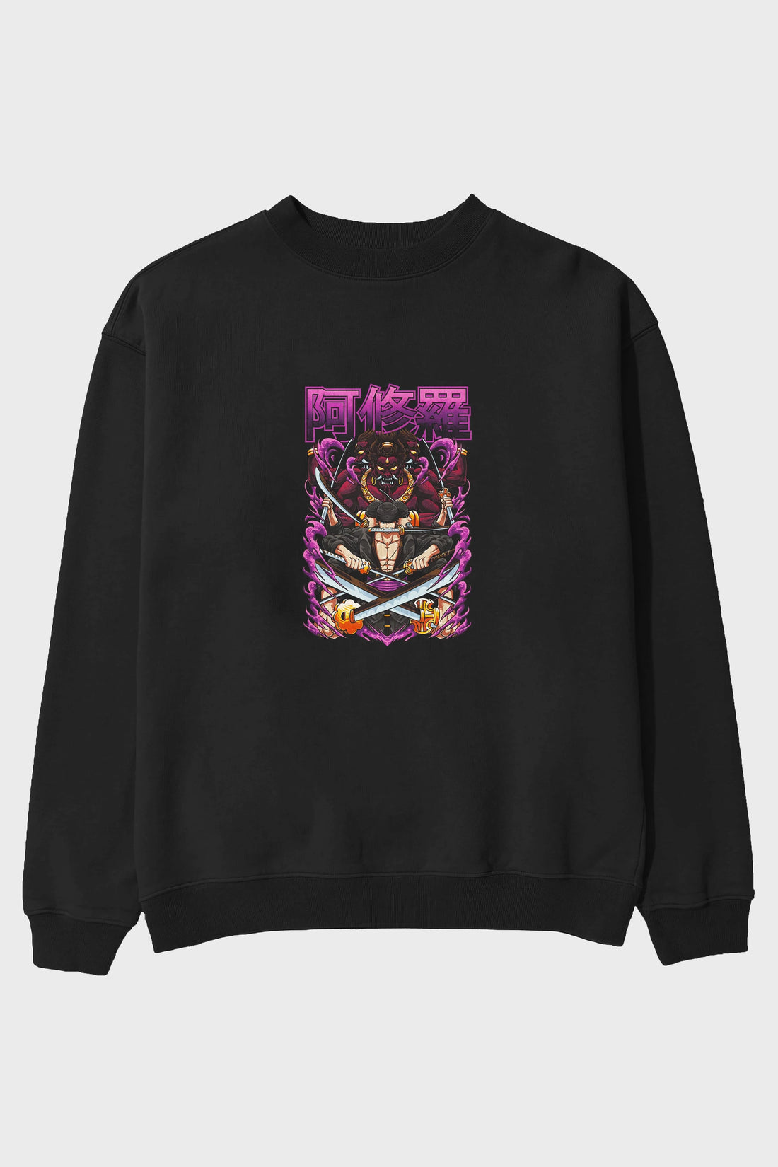 Roronoa Zoro 1 Anime Ön Baskılı Oversize Sweatshirt Erkek Kadın Unisex