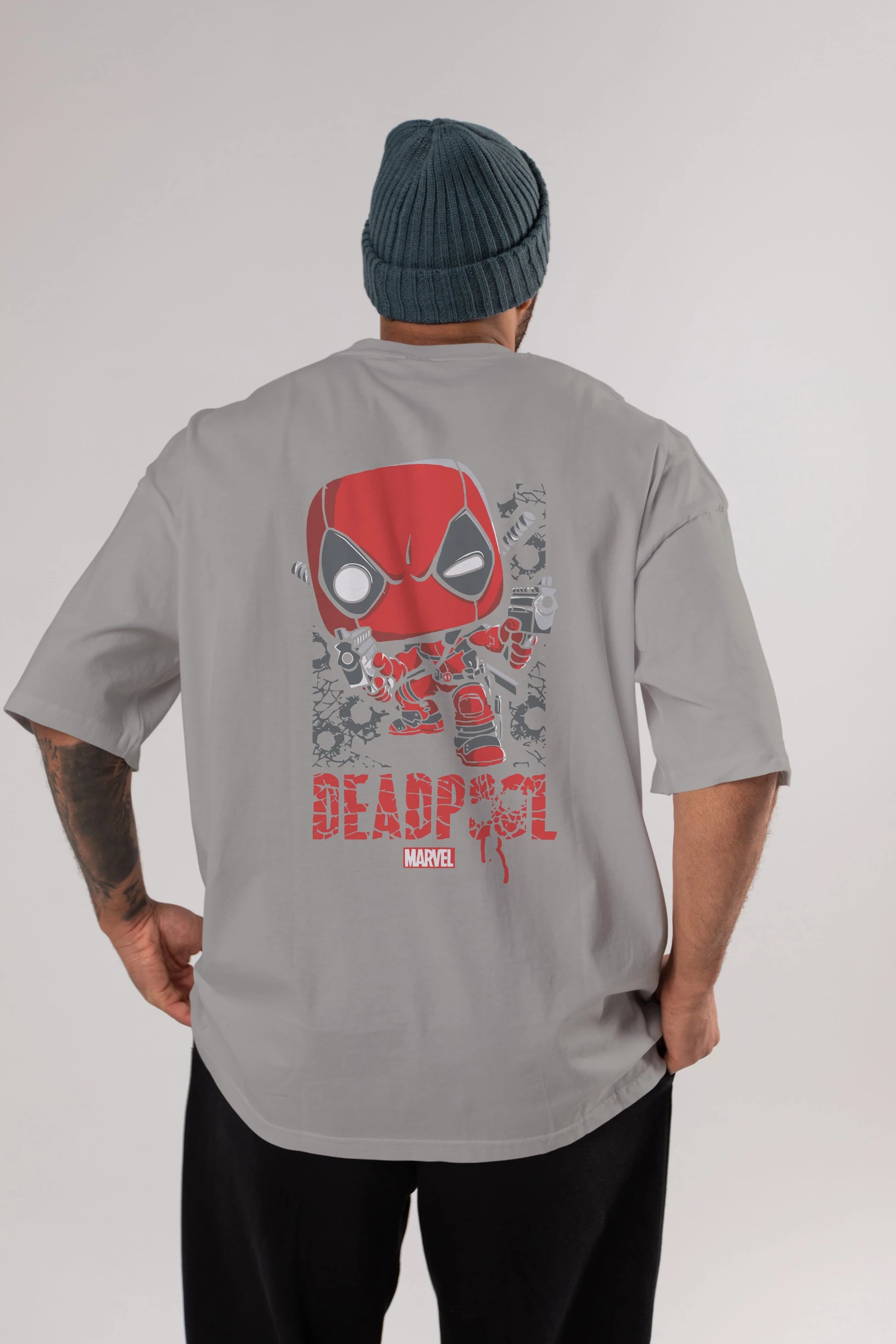 Deadpool (8) Arka Baskılı Oversize t-shirt Erkek Kadın Unisex %100 Pamuk Bisiklet Yaka tişort