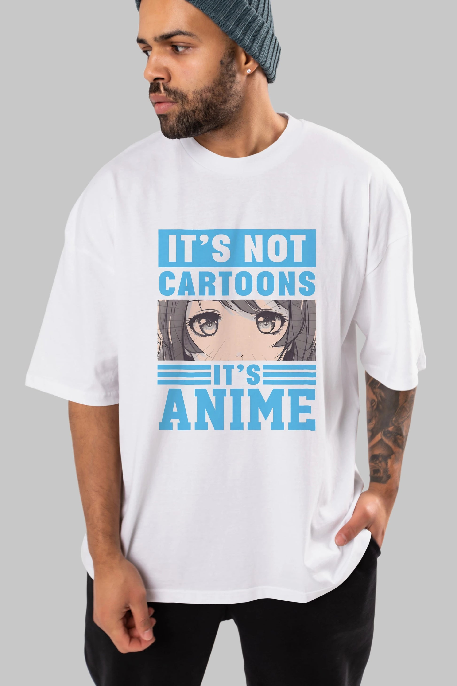 Its Anime Anime Ön Baskılı Oversize t-shirt Erkek Kadın Unisex