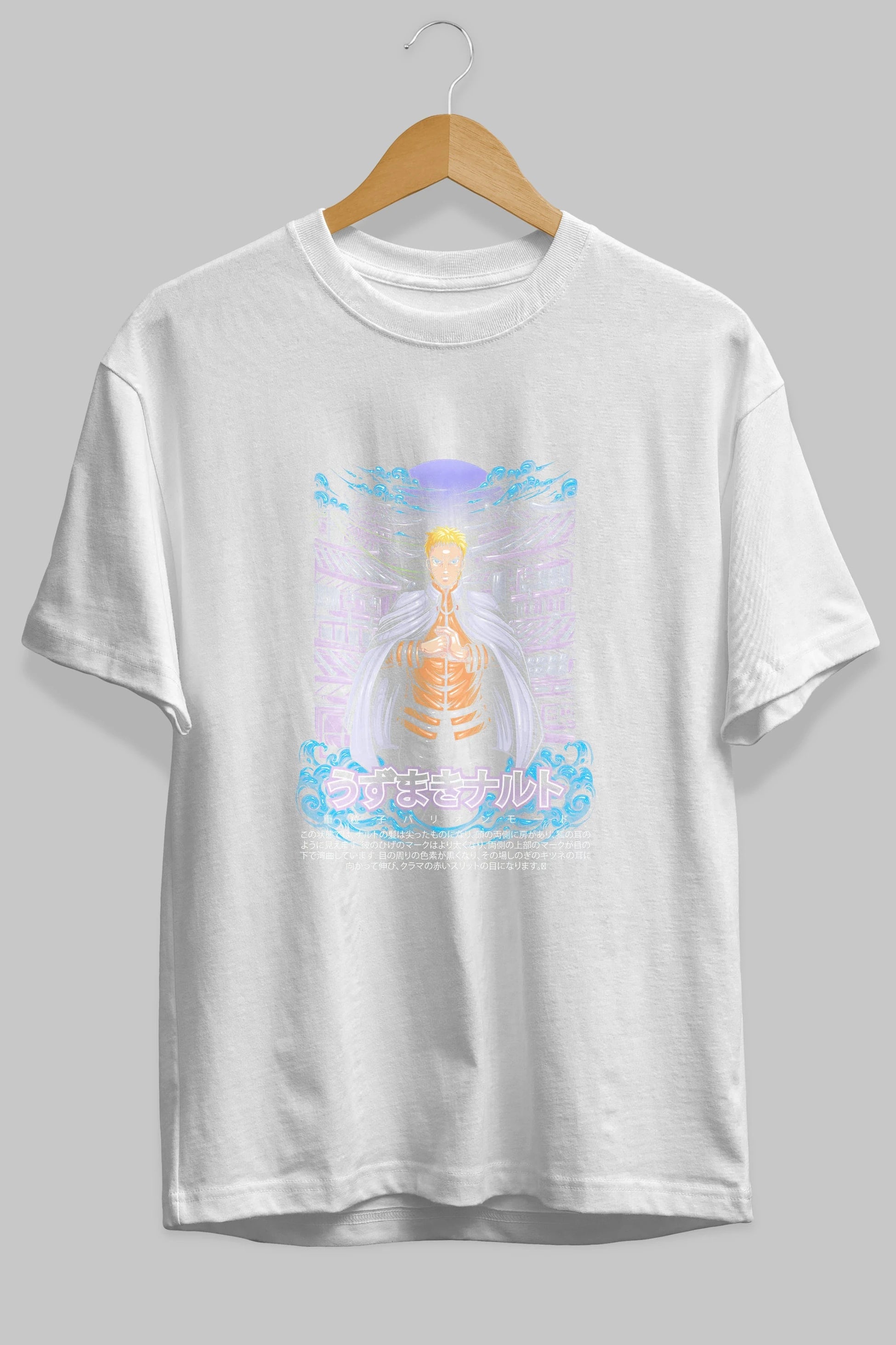 NARUTO (8) Anime Ön Baskılı Oversize t-shirt %100 pamuk Erkek Kadın Unisex
