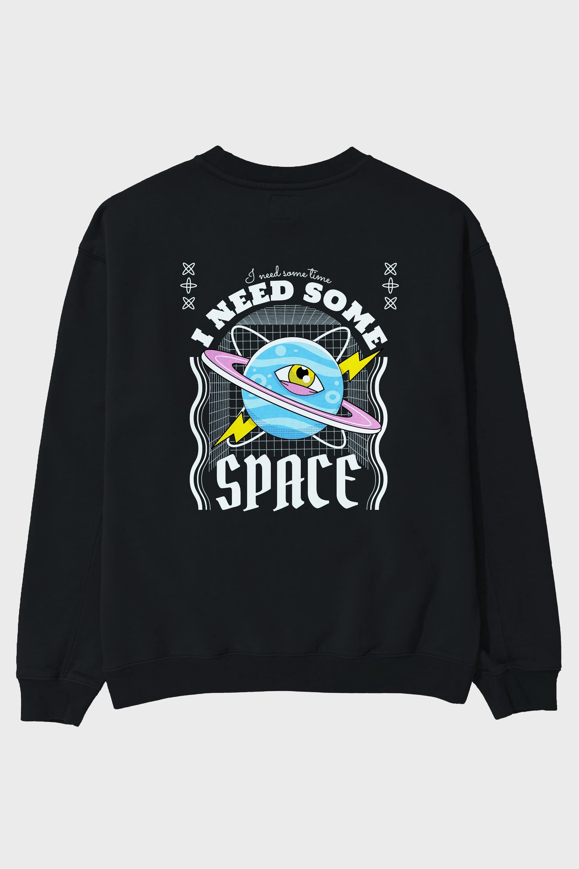 I Need Some Space Arka Baskılı Oversize Sweatshirt Erkek Kadın Unisex