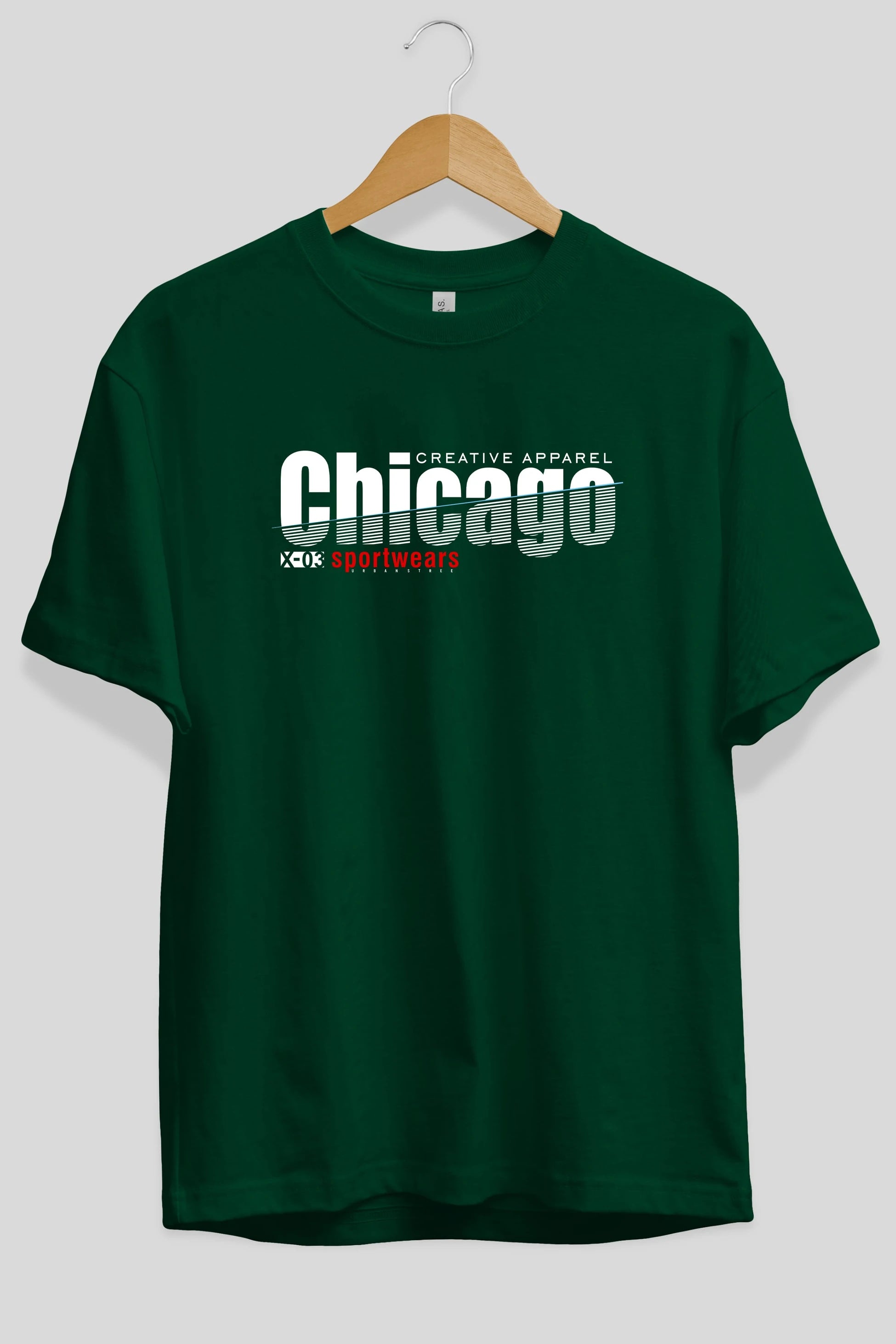 Chicago Sport Ön Baskılı Oversize t-shirt Erkek Kadın Unisex