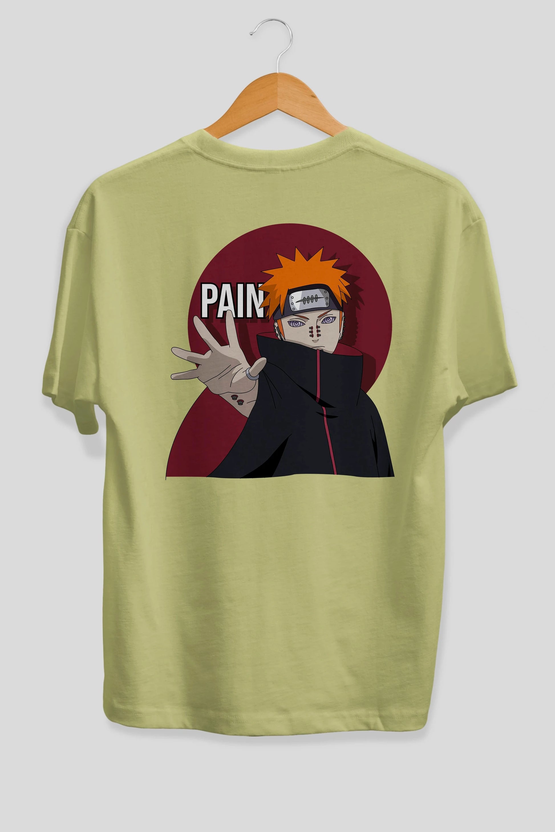 PAIN NARUTO Anime Arka Baskılı Oversize t-shirt Erkek Kadın Unisex