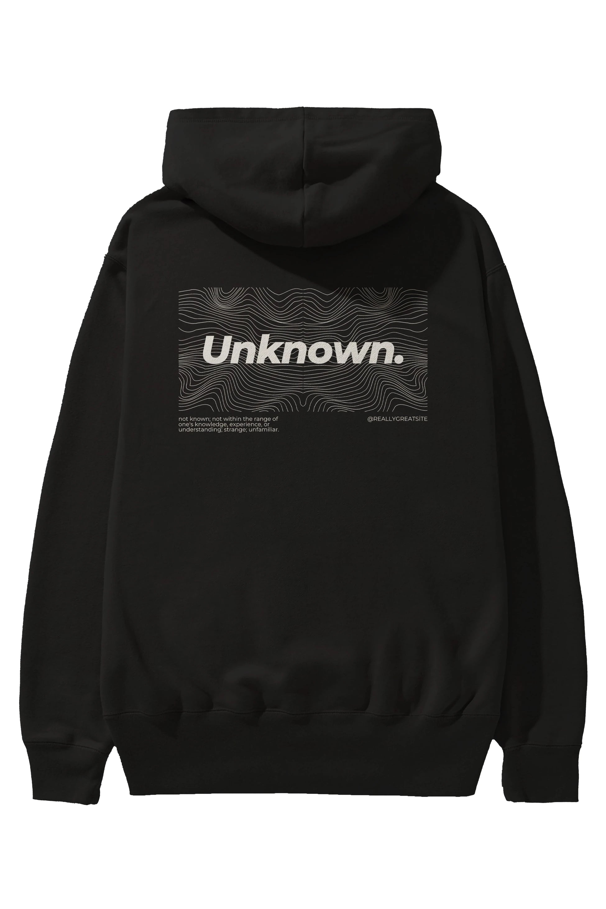Unknown Yazılı Arka Baskılı Oversize Hoodie Kapüşonlu Sweatshirt Erkek Kadın Unisex