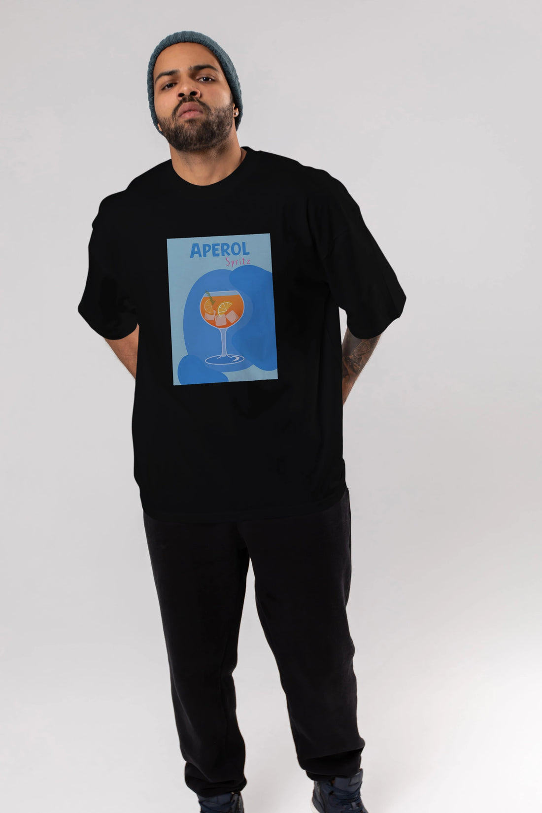Aperol Spritz 10 Ön Baskılı Oversize t-shirt Erkek Kadın Unisex %100 Pamuk Bisiklet Yaka tişort