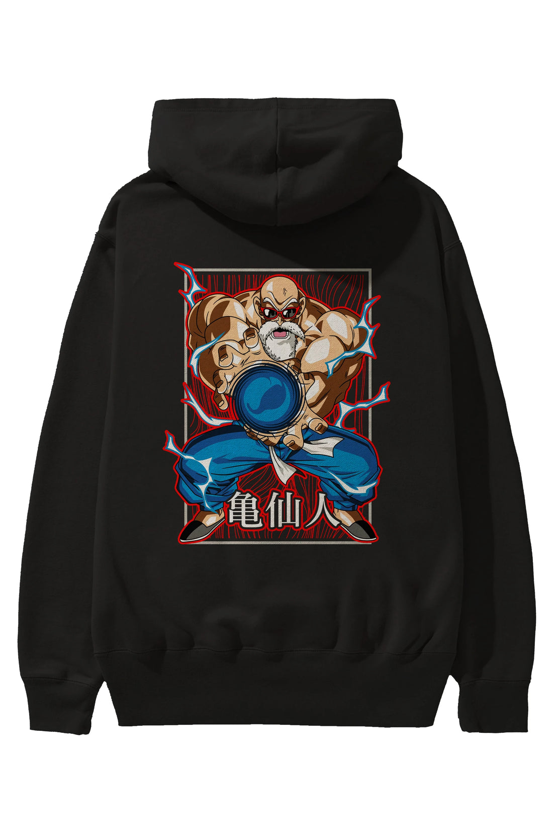 DragonBall MaestroRoshi Anime Arka Baskılı Hoodie Oversize Kapüşonlu Sweatshirt Erkek Kadın Unisex