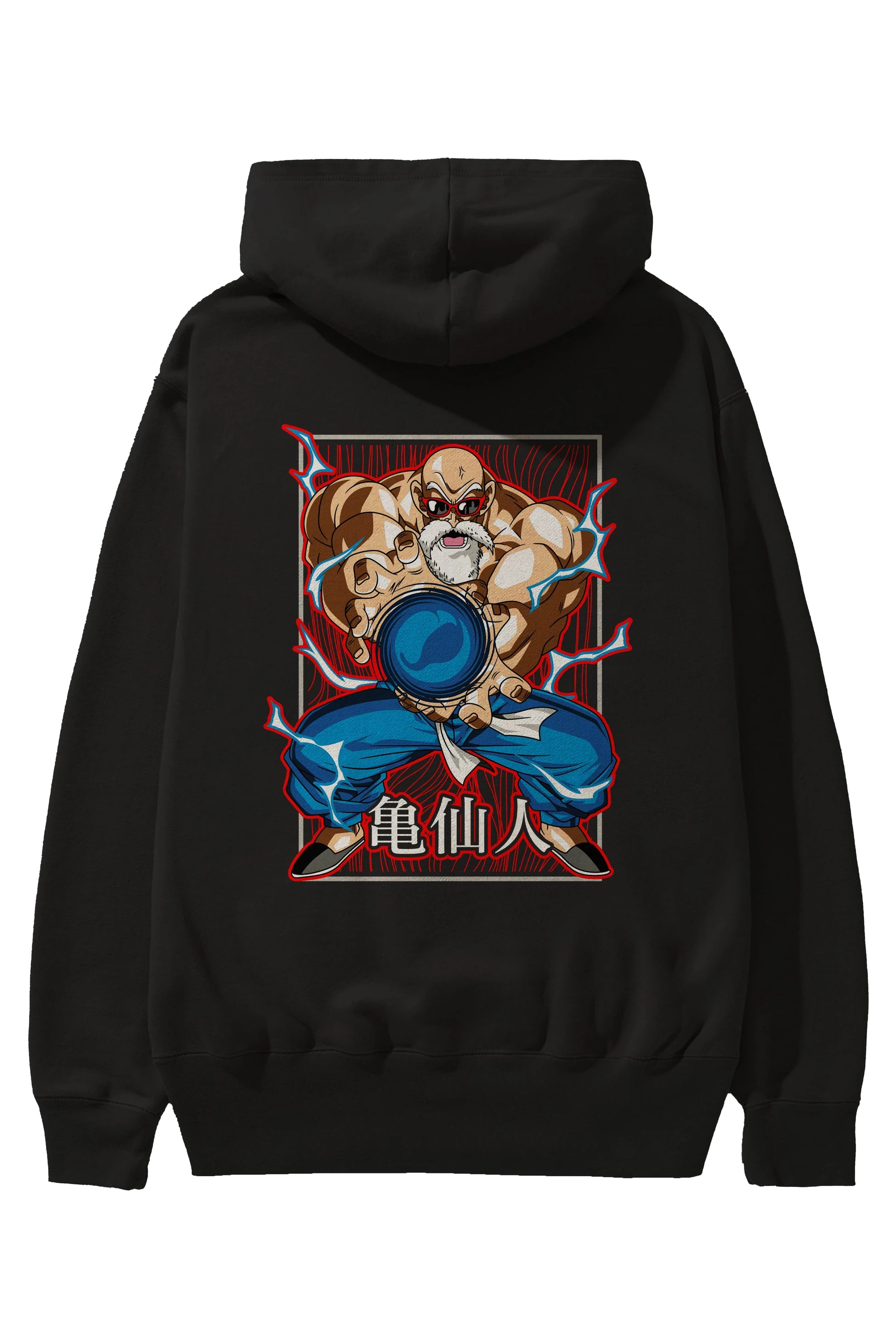 DragonBall MaestroRoshi Anime Arka Baskılı Hoodie Oversize Kapüşonlu Sweatshirt Erkek Kadın Unisex