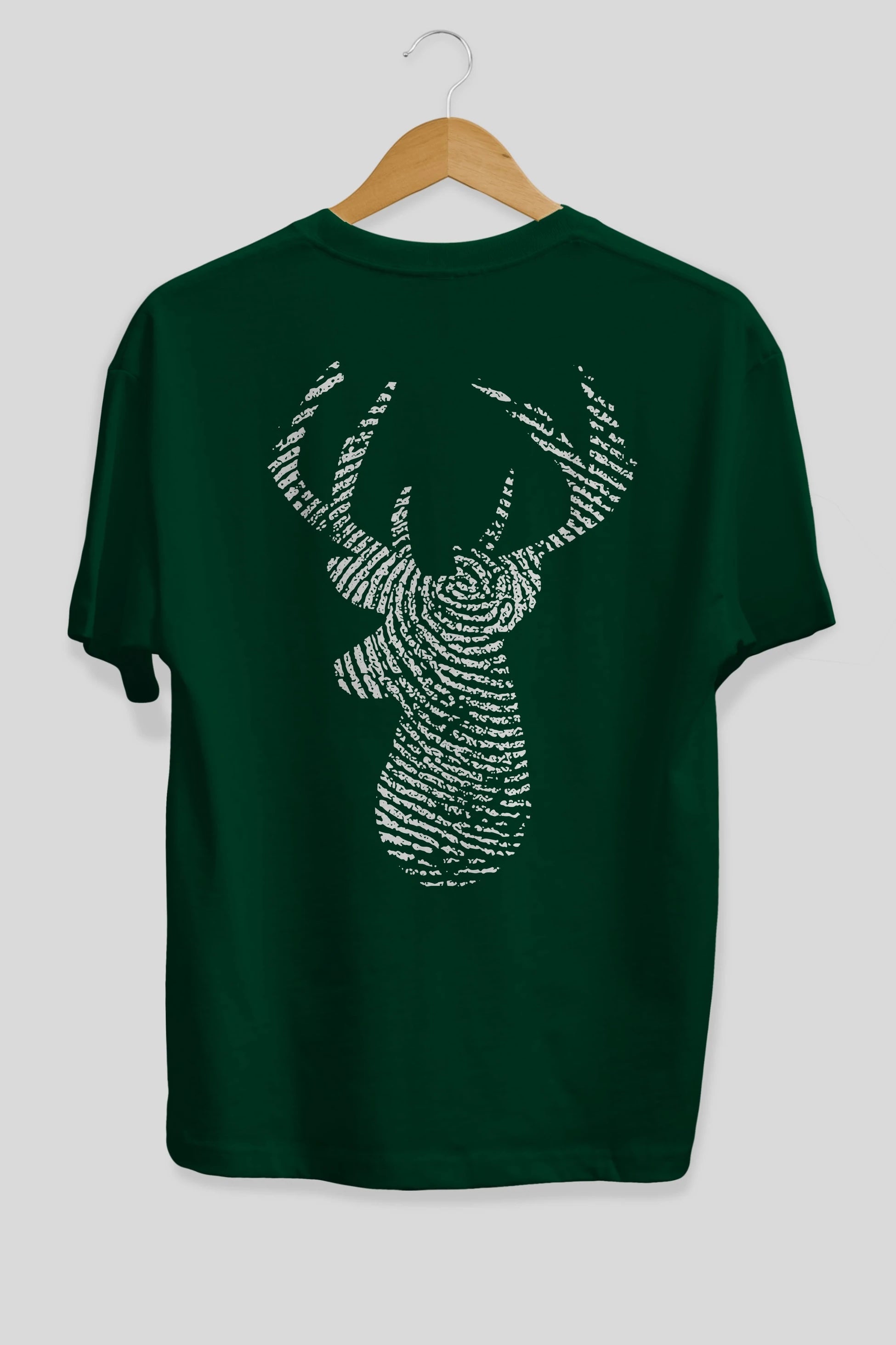 Deer 3 Arka Baskılı Oversize t-shirt %100 pamuk Erkek Kadın Unisex