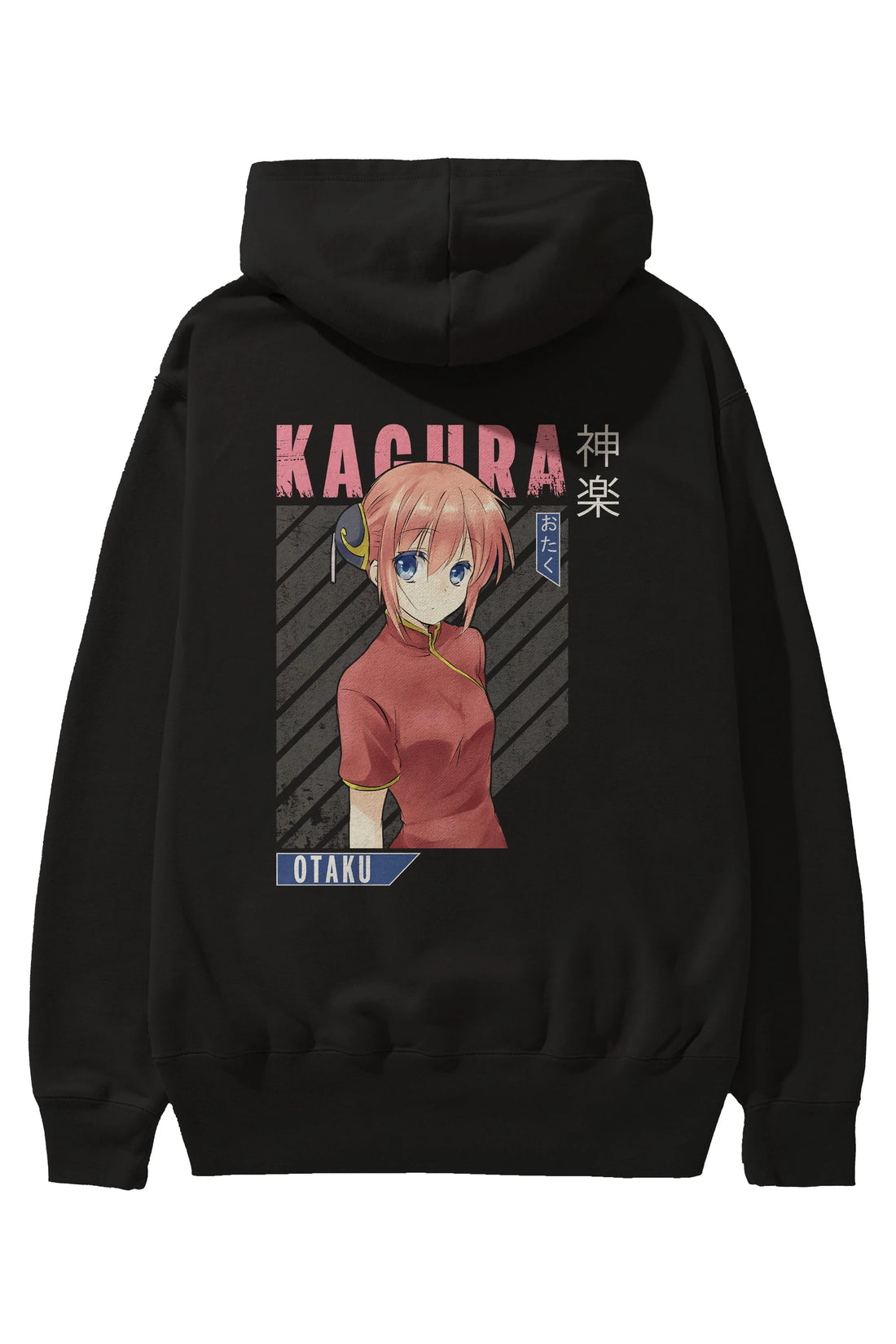 Kagura GINTAMA Anime Arka Baskılı Hoodie Oversize Kapüşonlu Sweatshirt Erkek Kadın Unisex