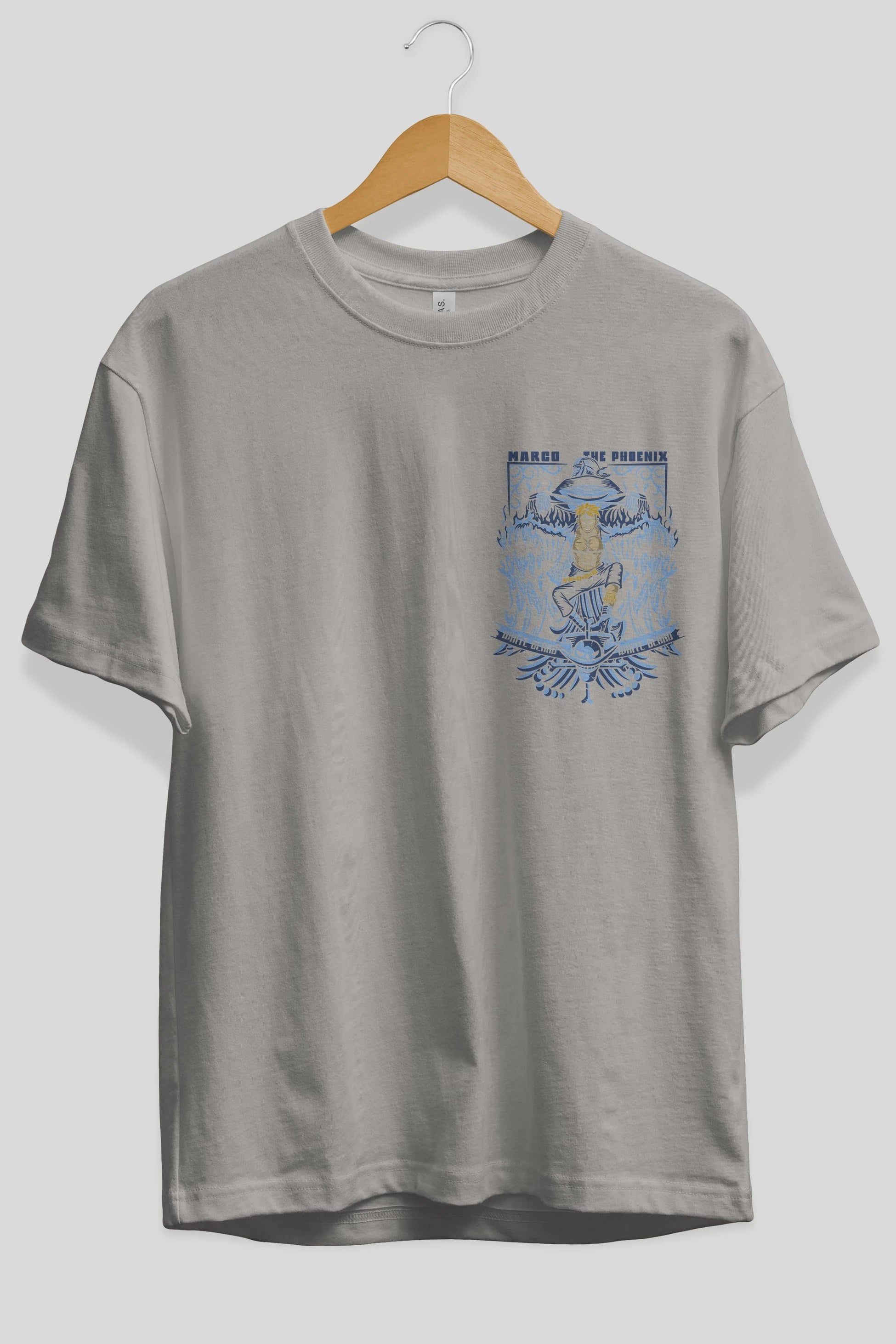 MARCO EL FENIX One Piece Ön Sol Baskılı Oversize t-shirt Erkek Kadın Unisex %100 Pamuk Bisiklet Yaka tişort