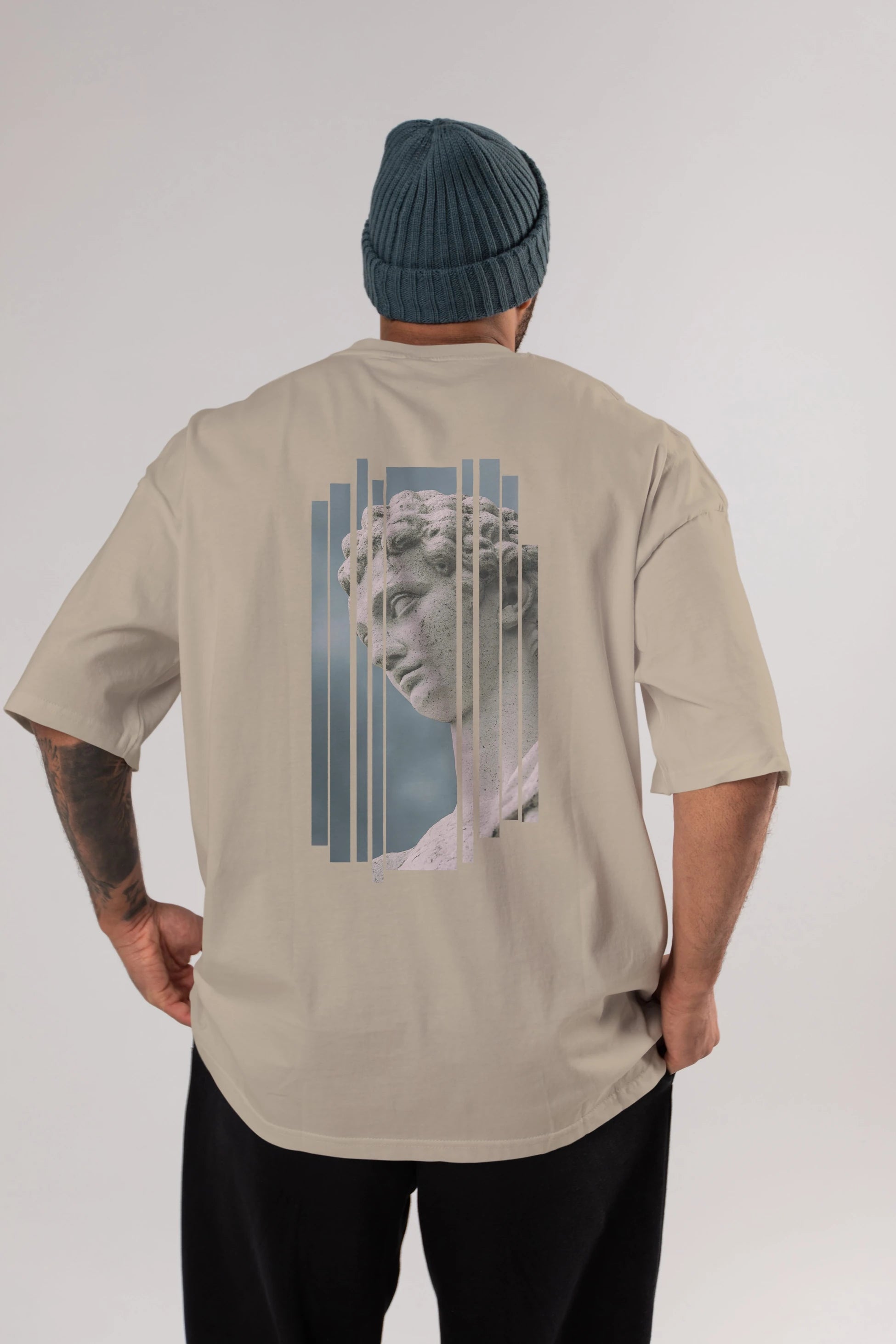 Aesthetic Sculpture Art Arka Baskılı Oversize t-shirt Erkek Kadın Unisex