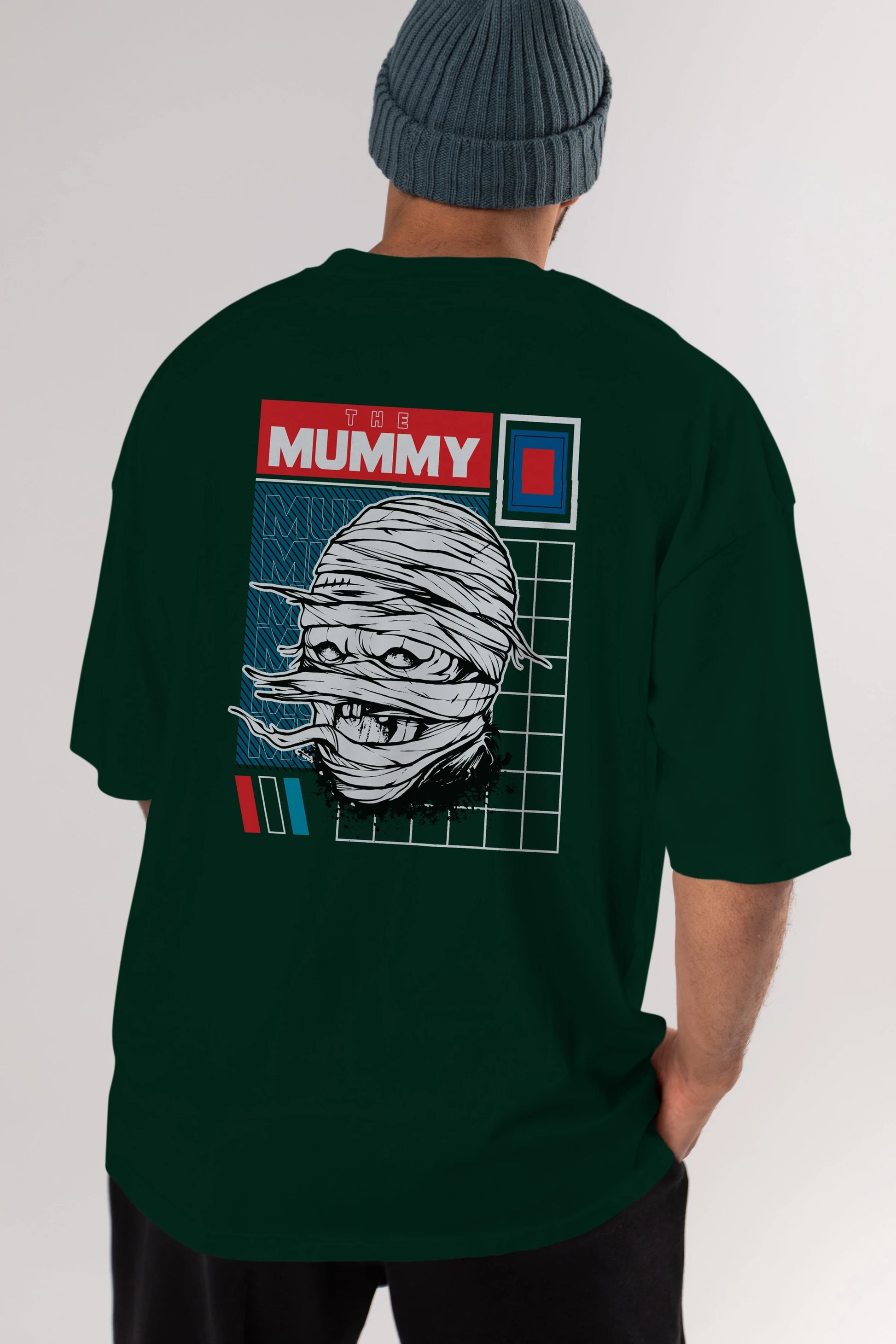 The Mummy Arka Baskılı Oversize t-shirt Erkek Kadın Unisex