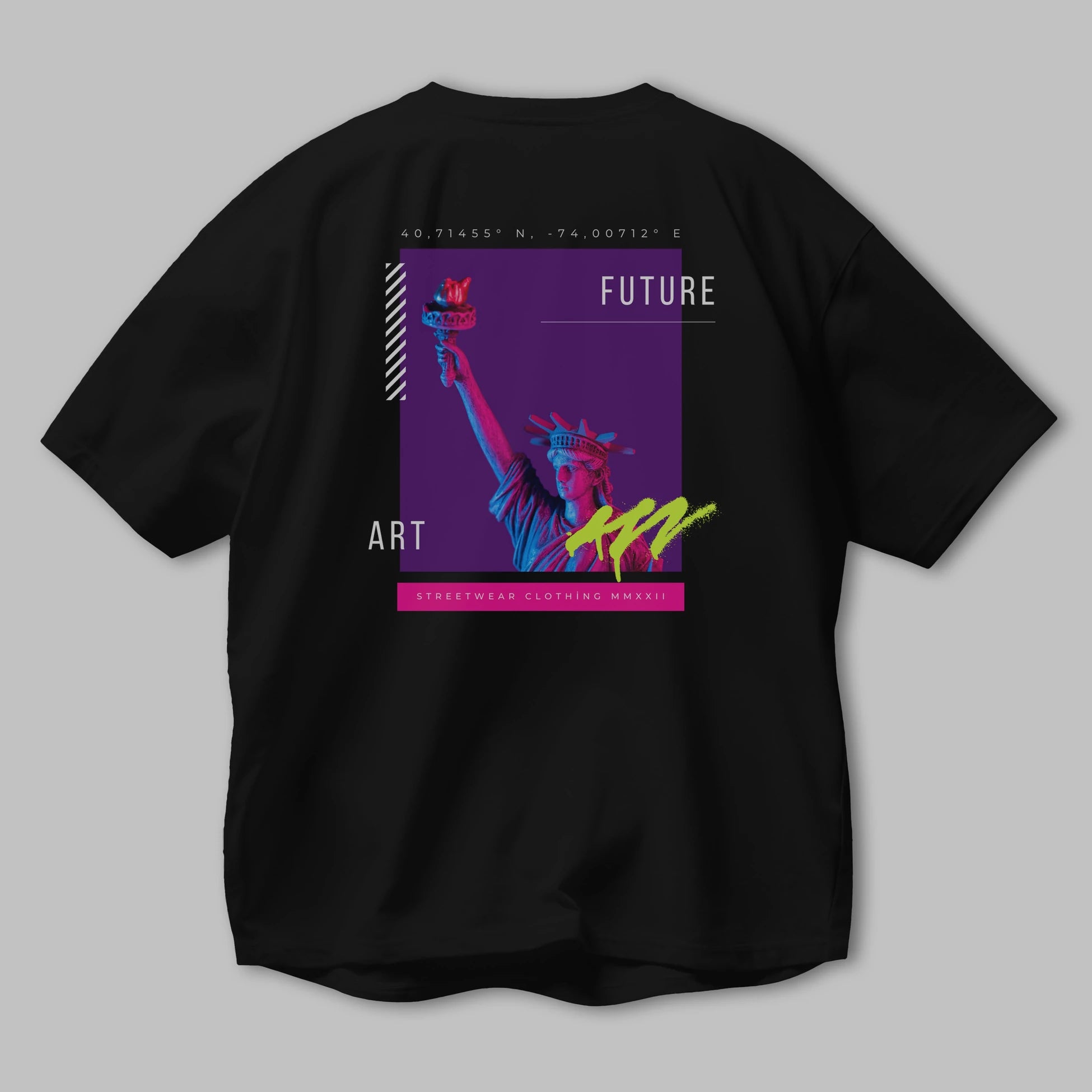 Future Streetwear Arka Baskılı Oversize t-shirt Erkek Kadın Unisex