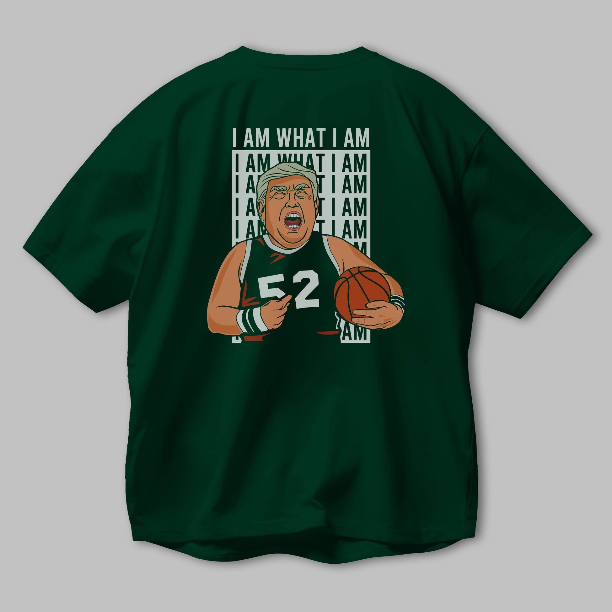 Trump Basketball Arka Baskılı Oversize t-shirt Erkek Kadın Unisex %100 Pamuk tişort