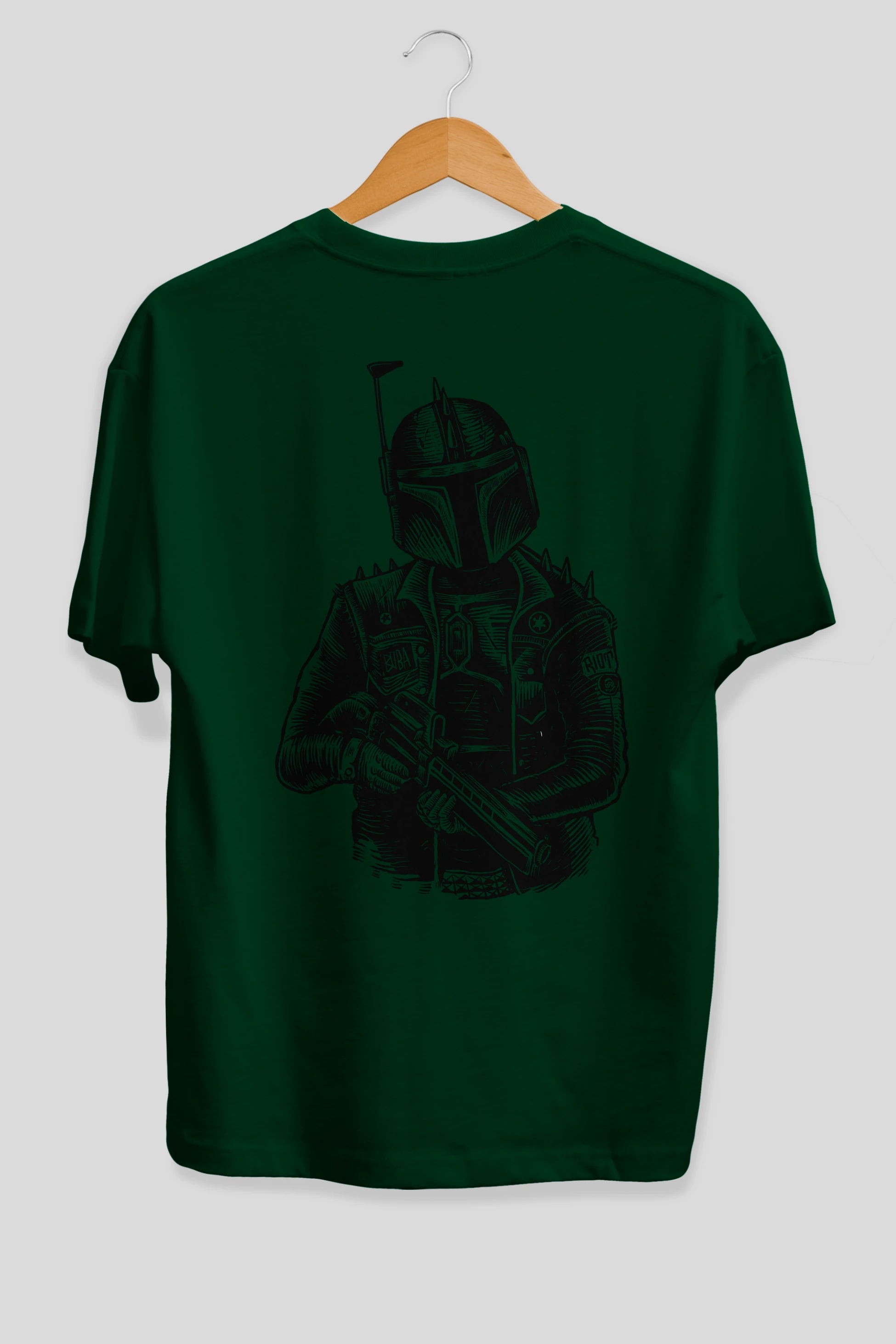 Boba Punk Arka Baskılı Oversize t-shirt Erkek Kadın Unisex %100 Pamuk