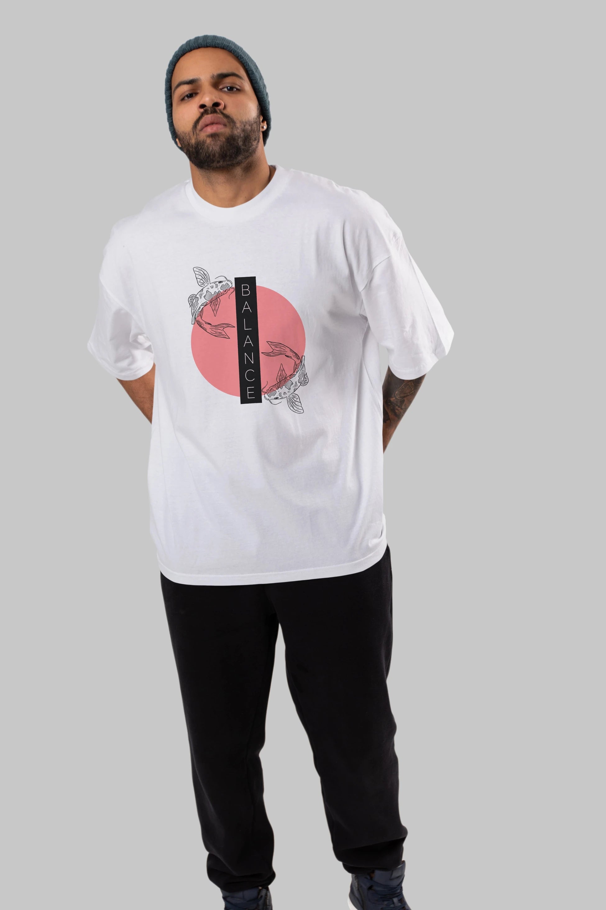 Balance 2 Yazılı Ön Baskılı Oversize t-shirt Erkek Kadın Unisex