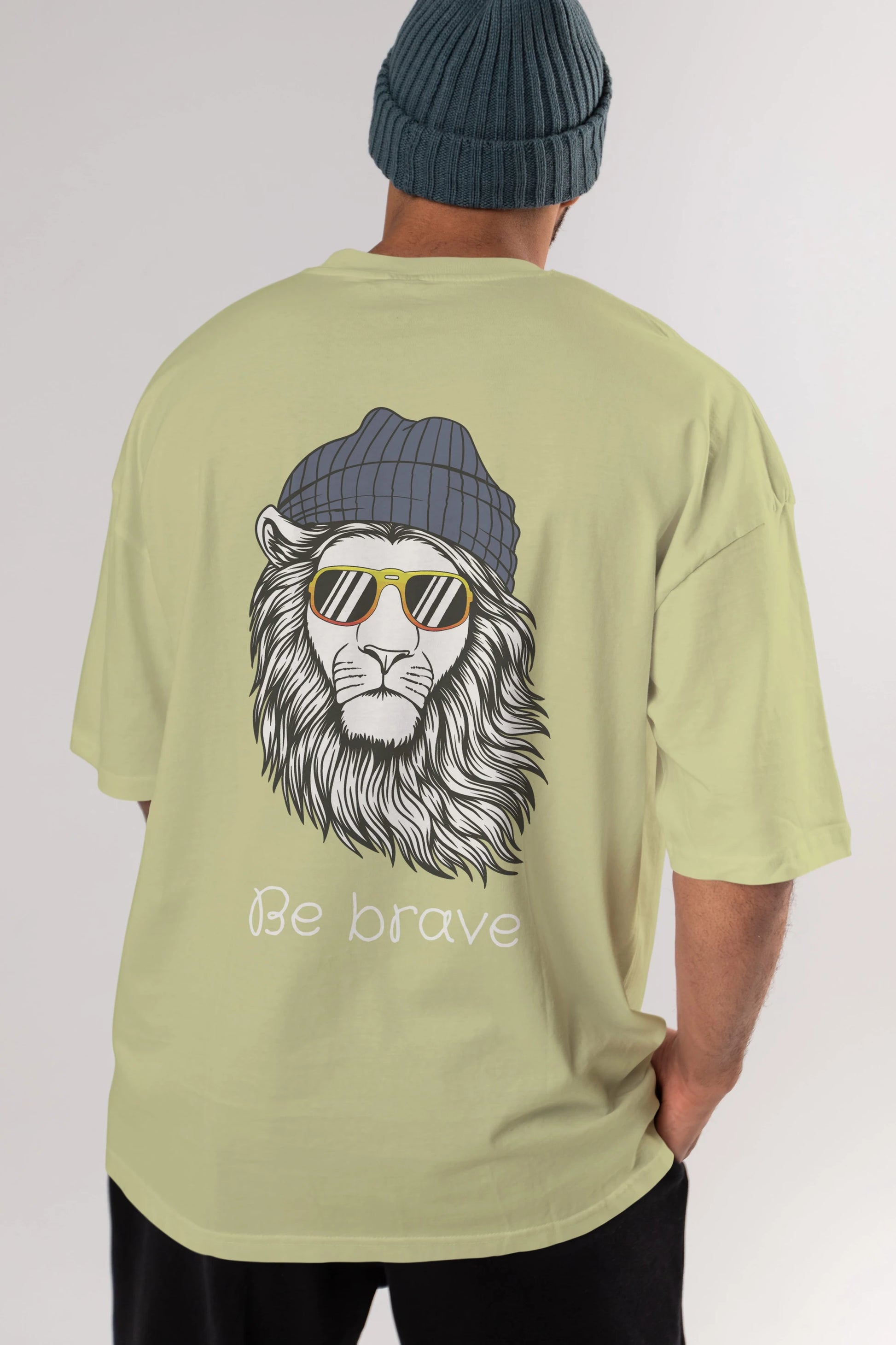 Be Brave Arka Baskılı Oversize t-shirt Erkek Kadın Unisex