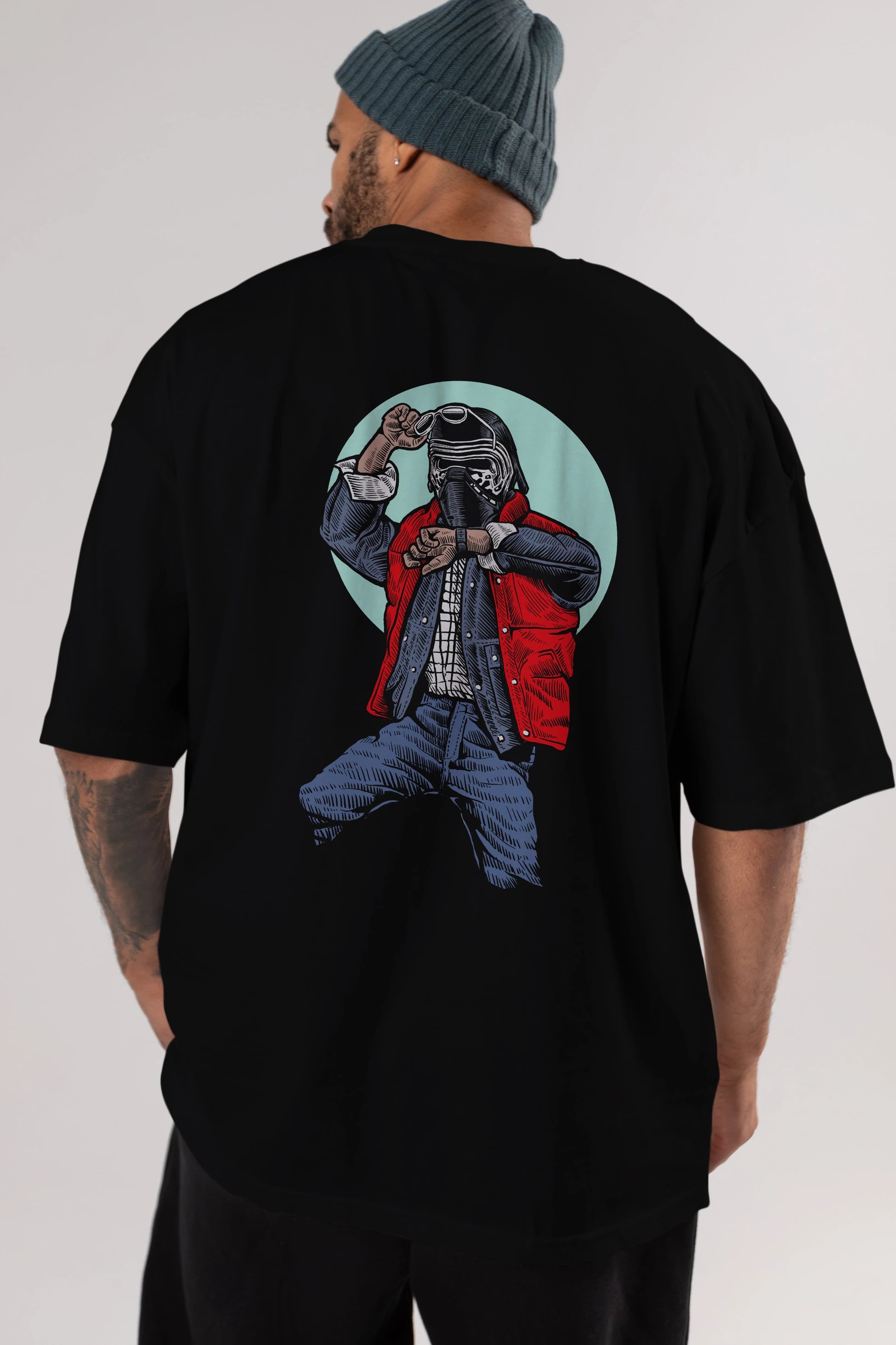 Kylo Mcfly Arka Baskılı Oversize t-shirt Erkek Kadın Unisex %100 Pamuk