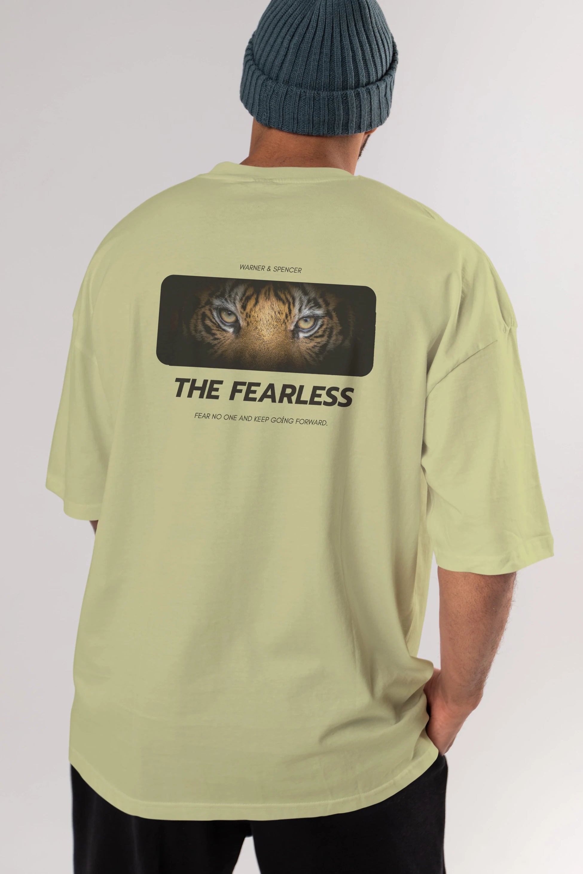 The Fearless Yazılı Arka Baskılı Oversize t-shirt Erkek Kadın Unisex