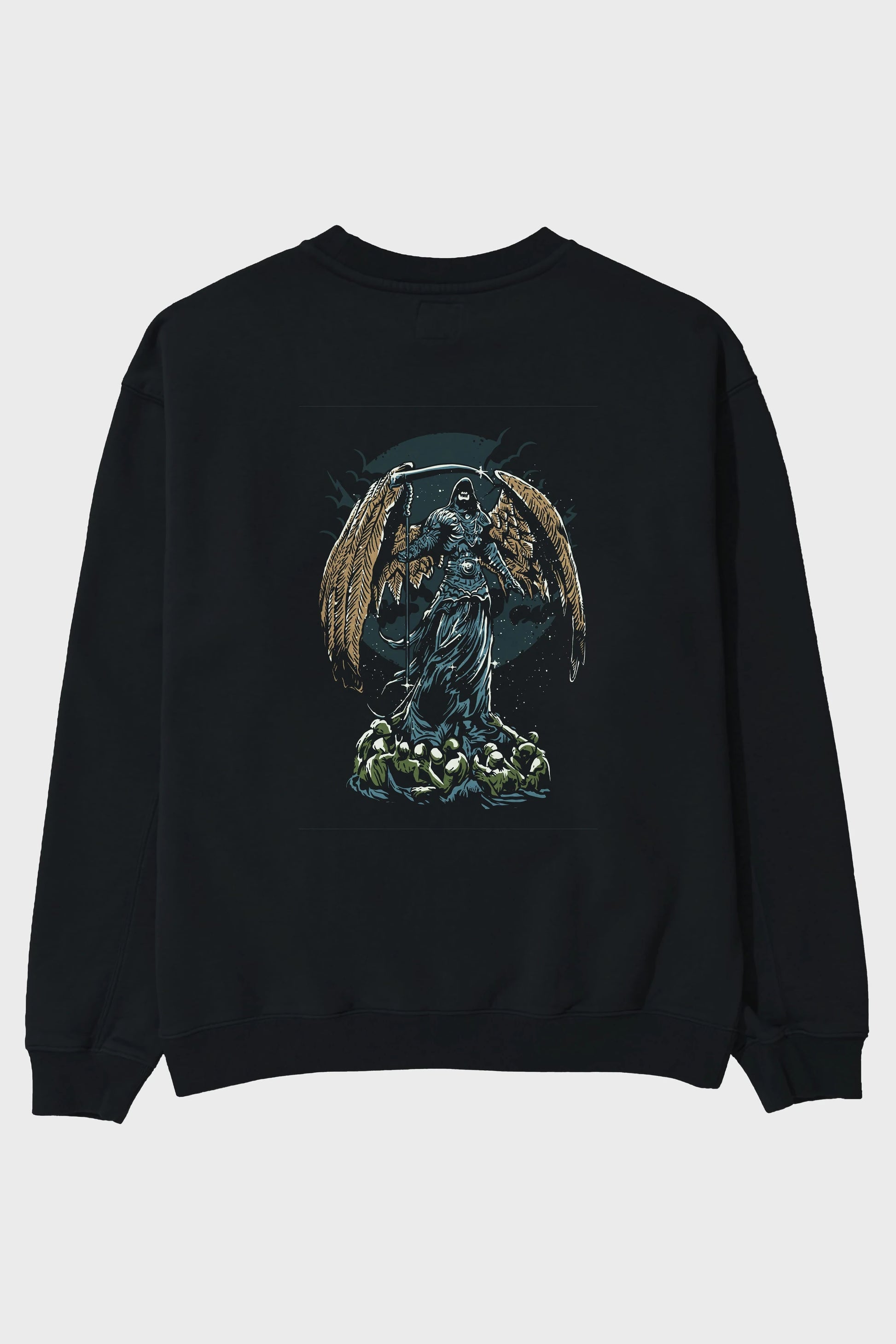Darkness Arka Baskılı Oversize Sweatshirt Erkek Kadın Unisex