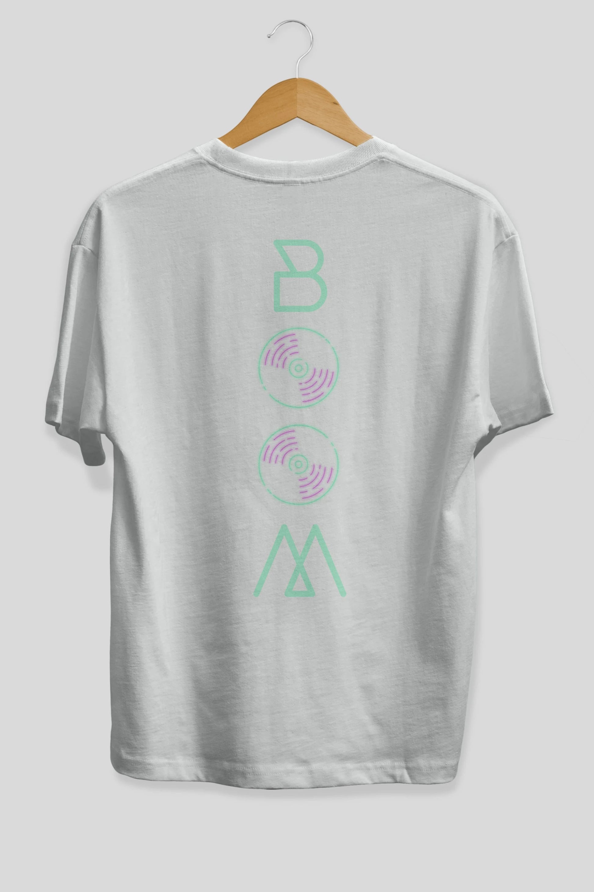 Boom Arka Baskılı Oversize t-shirt Erkek Kadın Unisex