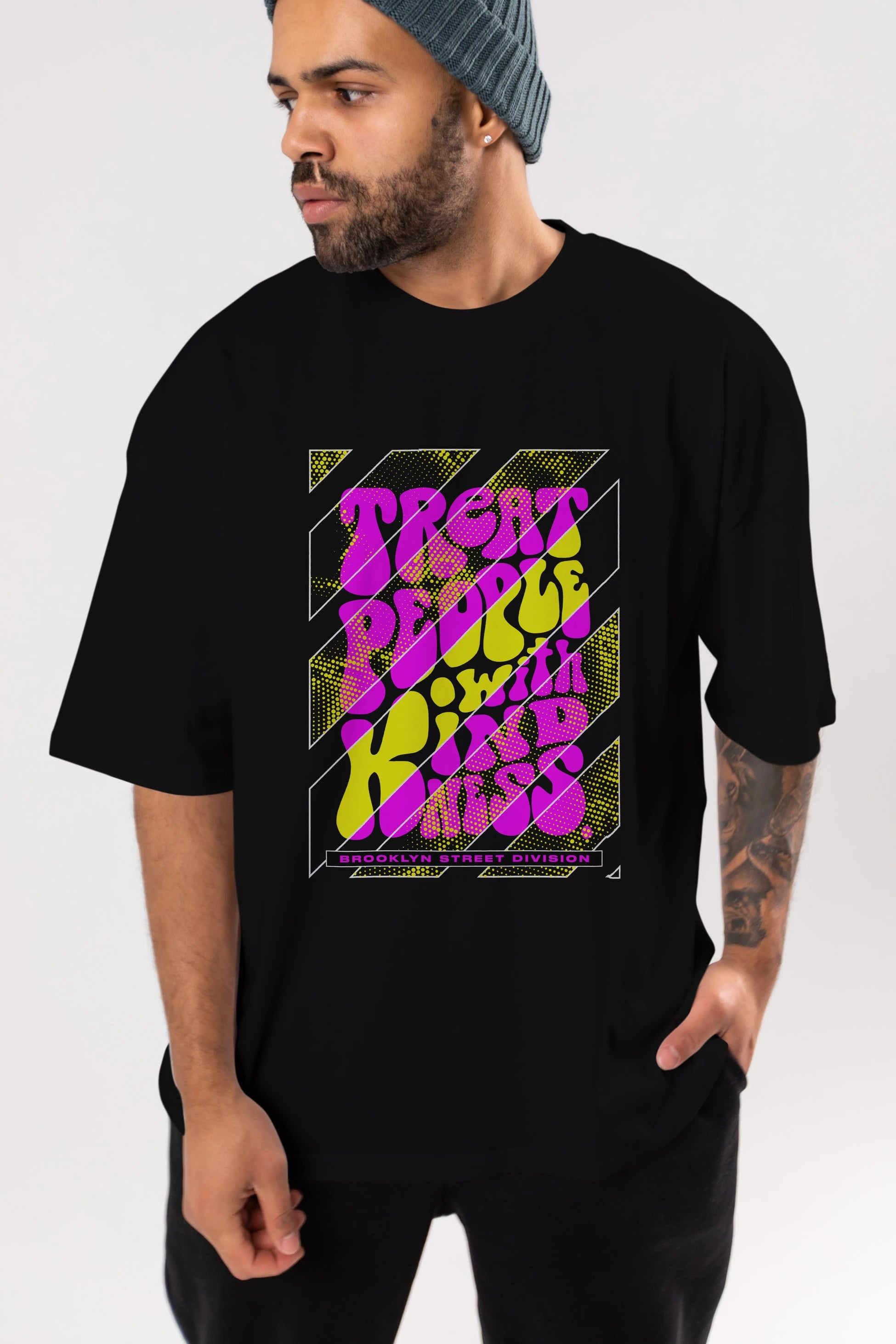 Treat People Ön Baskılı Oversize t-shirt Erkek Kadın Unisex