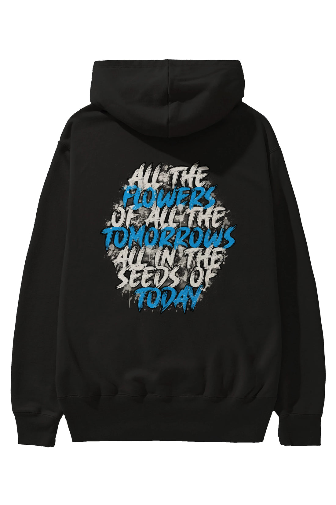 All The Flowers Arka Baskılı Hoodie Oversize Kapüşonlu Sweatshirt Erkek Kadın Unisex