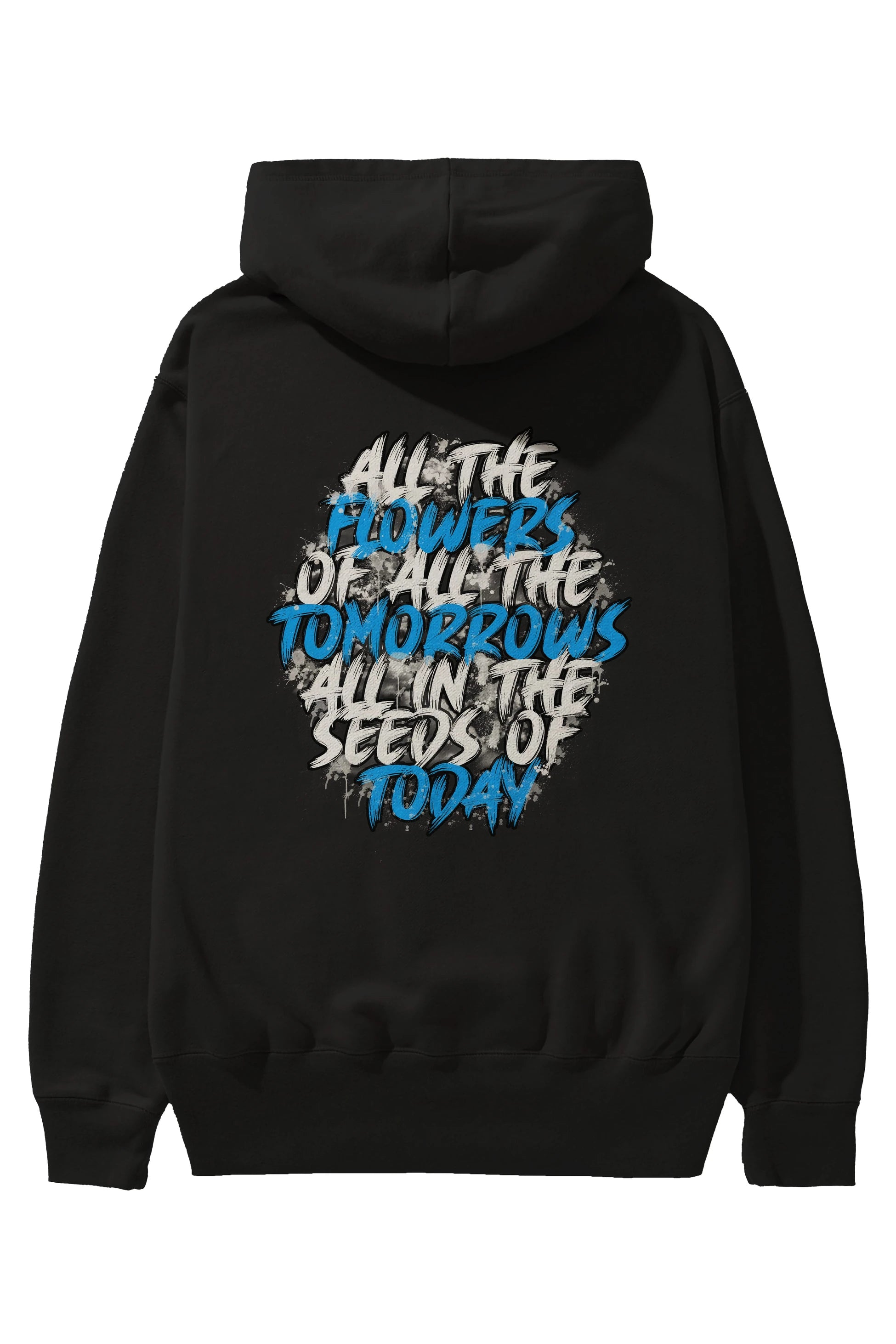 All The Flowers Arka Baskılı Hoodie Oversize Kapüşonlu Sweatshirt Erkek Kadın Unisex