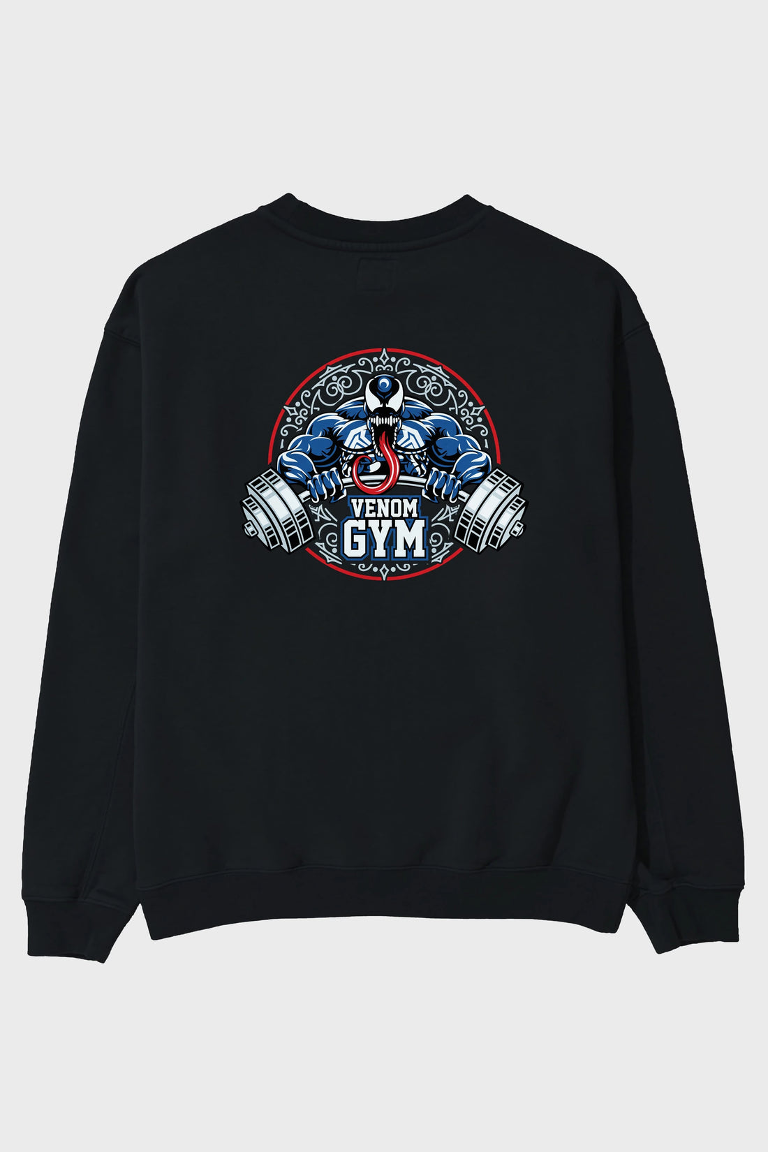 Venom GYM Arka Baskılı Oversize Sweatshirt Erkek Kadın Unisex
