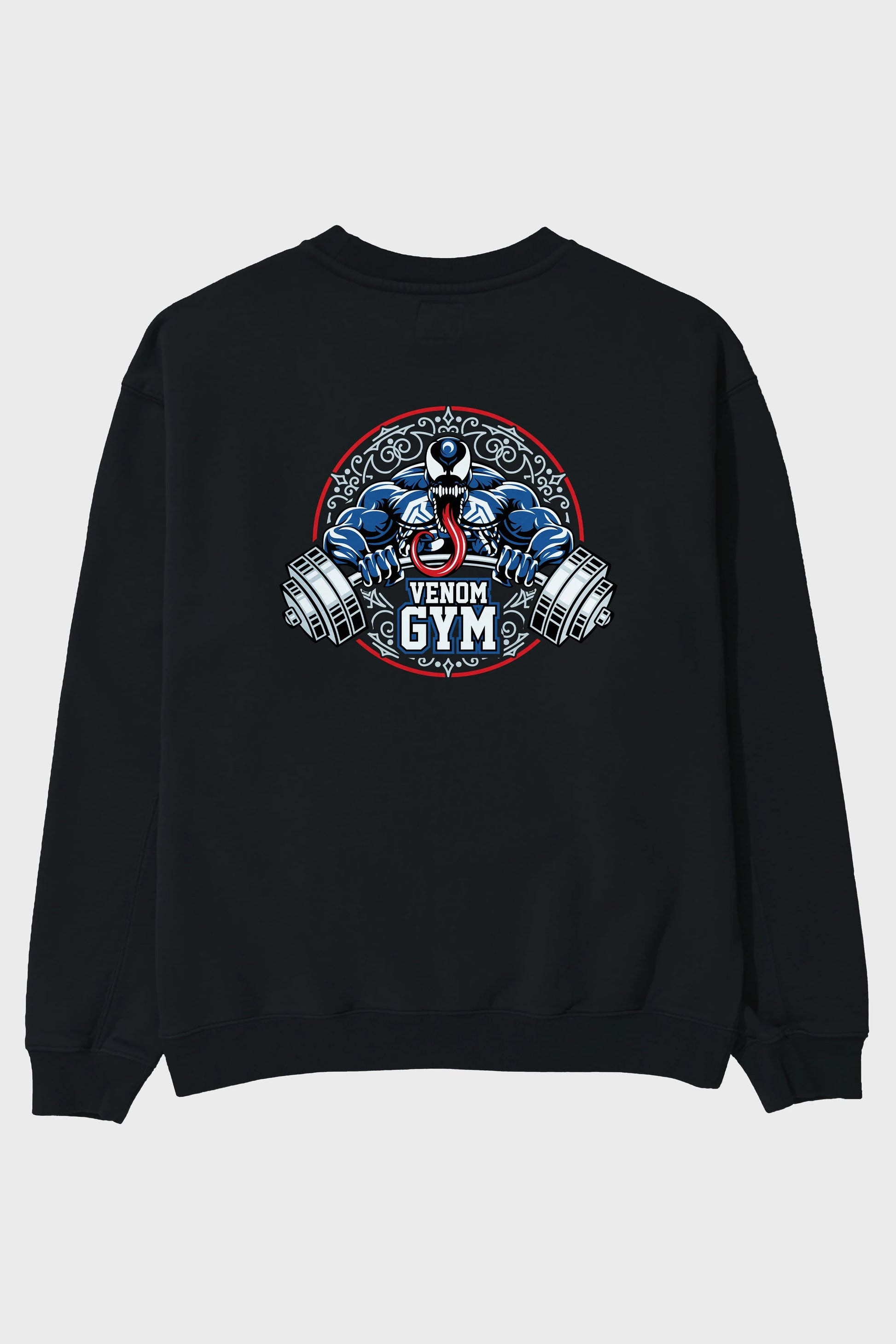 Venom GYM Arka Baskılı Oversize Sweatshirt Erkek Kadın Unisex