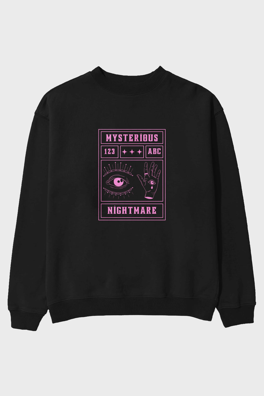 Mysterious Nightmare Ön Baskılı Oversize Sweatshirt Erkek Kadın Unisex