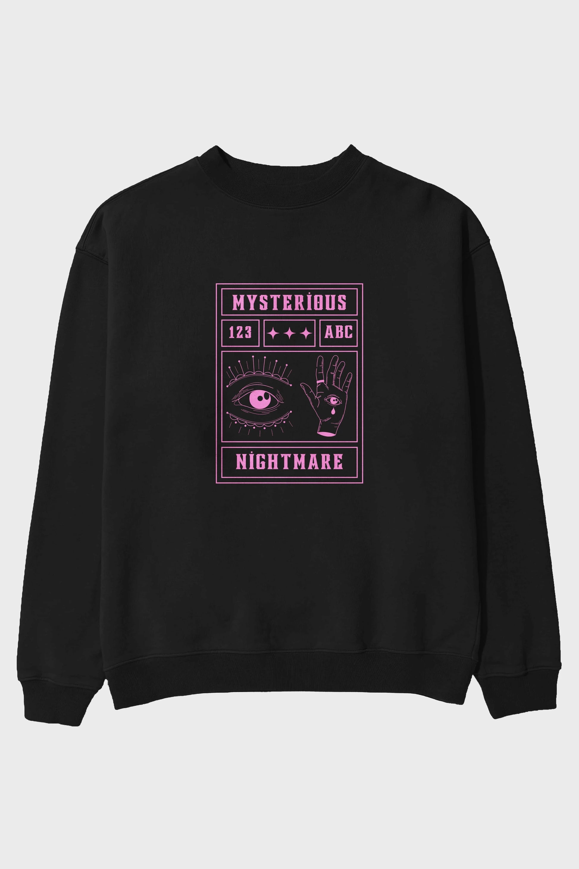 Mysterious Nightmare Ön Baskılı Oversize Sweatshirt Erkek Kadın Unisex