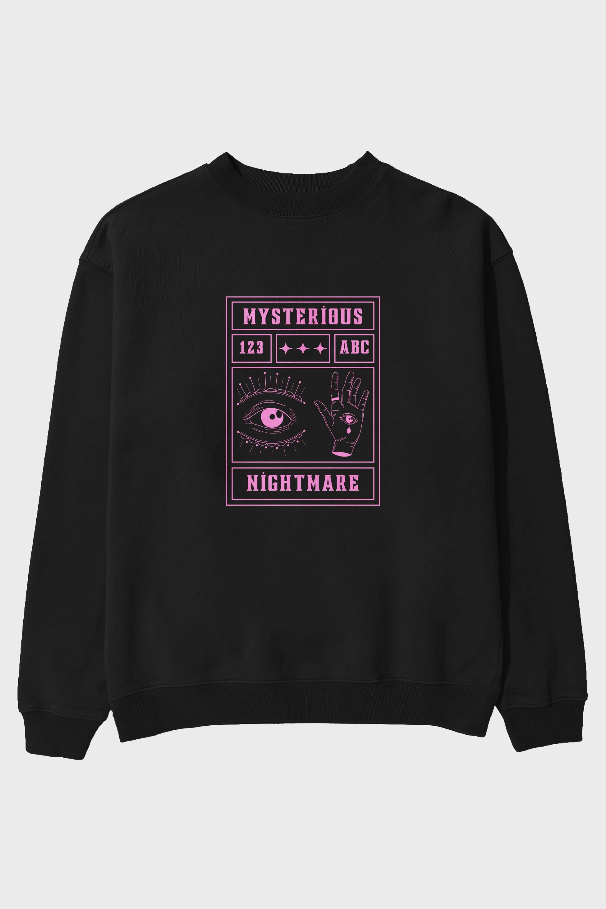 Mysterious Nightmare Ön Baskılı Oversize Sweatshirt Erkek Kadın Unisex