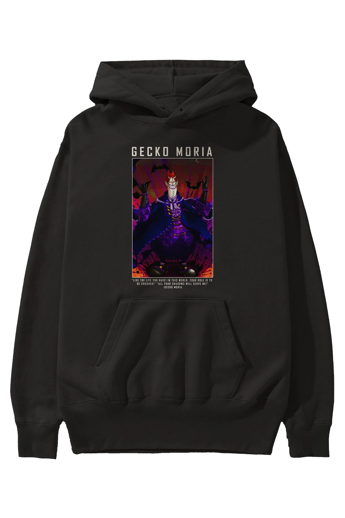 Gecko Moria Anime Ön Baskılı Hoodie Oversize Kapüşonlu Sweatshirt Erkek Kadın Unisex