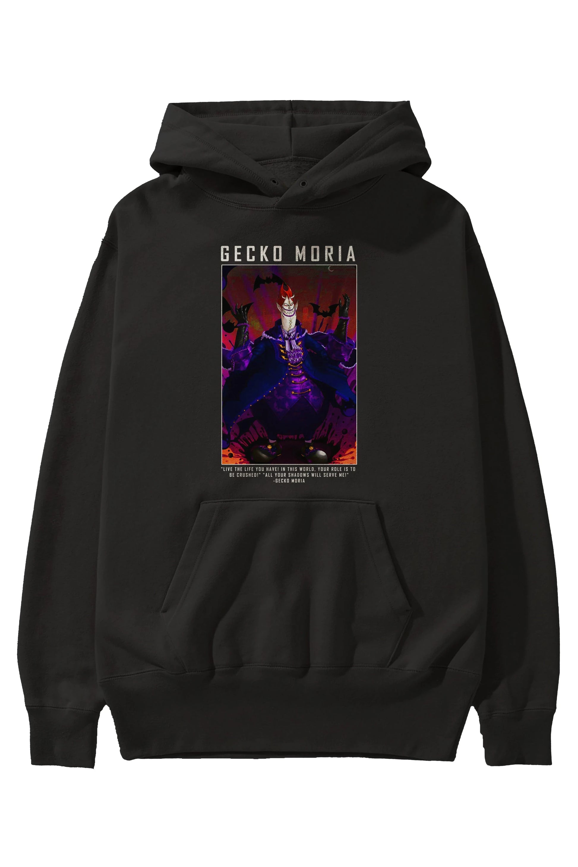 Gecko Moria Anime Ön Baskılı Hoodie Oversize Kapüşonlu Sweatshirt Erkek Kadın Unisex