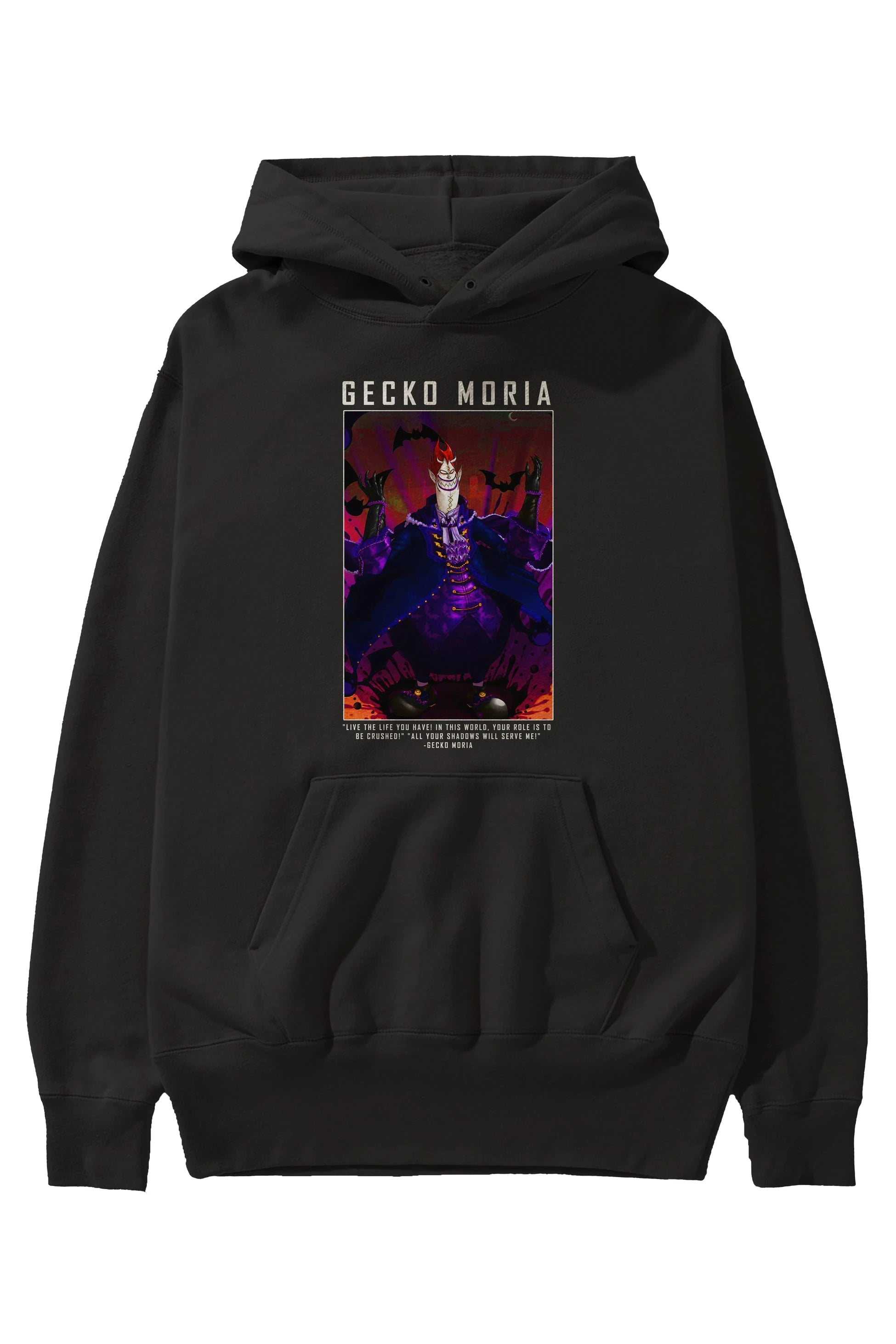 Gecko Moria Anime Ön Baskılı Hoodie Oversize Kapüşonlu Sweatshirt Erkek Kadın Unisex