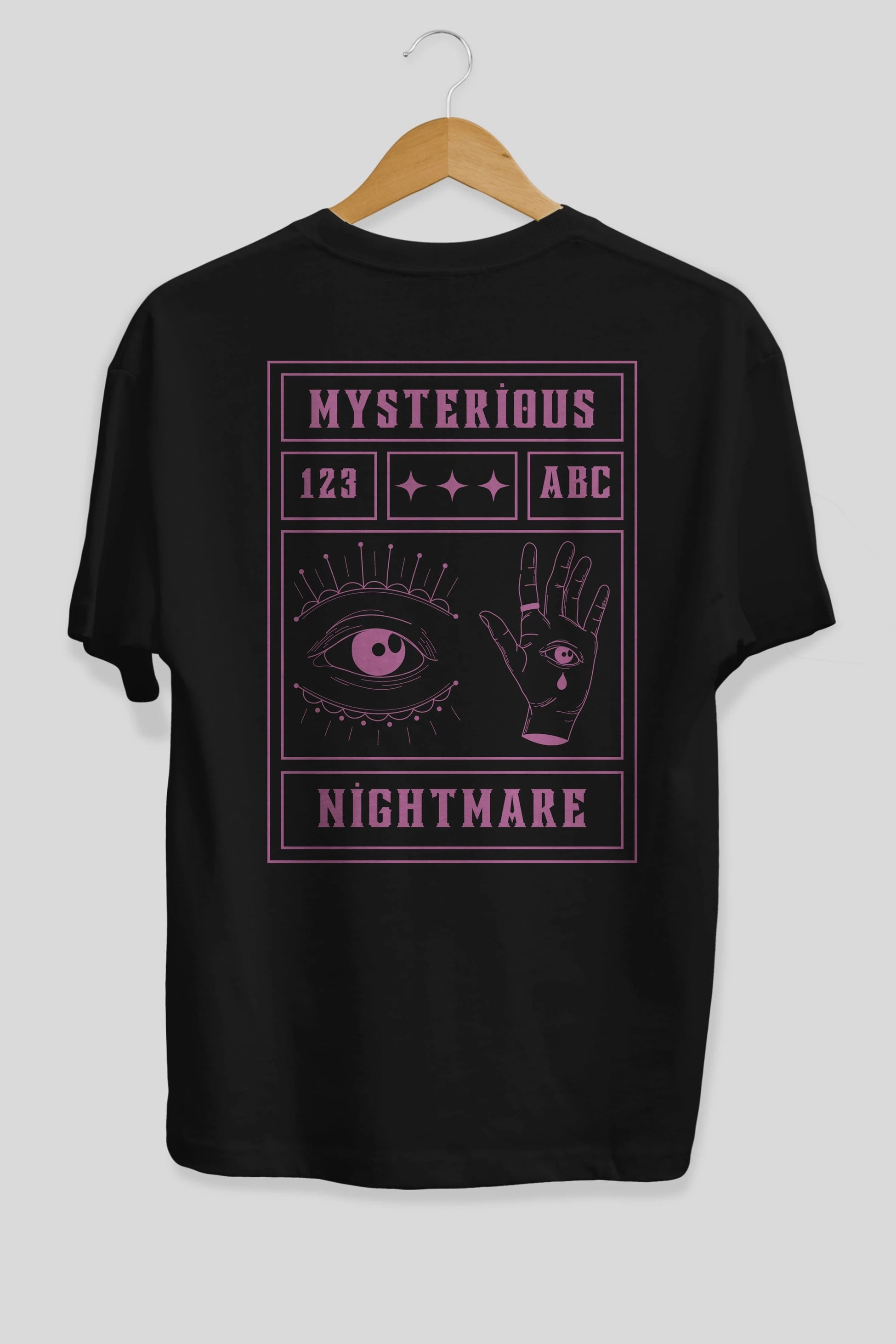Mysterious Nightmare Arka Baskılı Oversize t-shirt Erkek Kadın Unisex