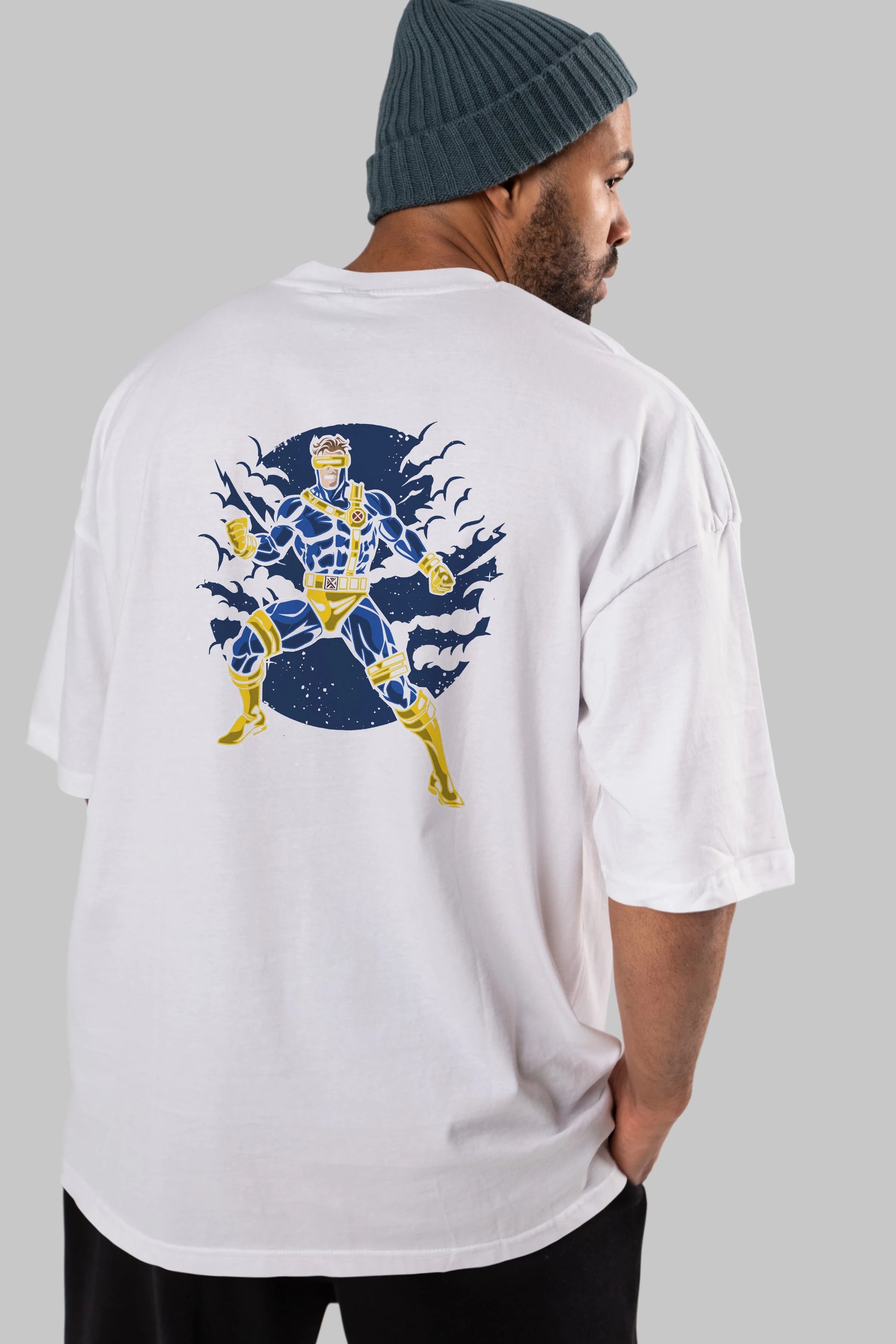 CYCLOPS Arka Baskılı Oversize t-shirt Erkek Kadın Unisex %100 Pamuk