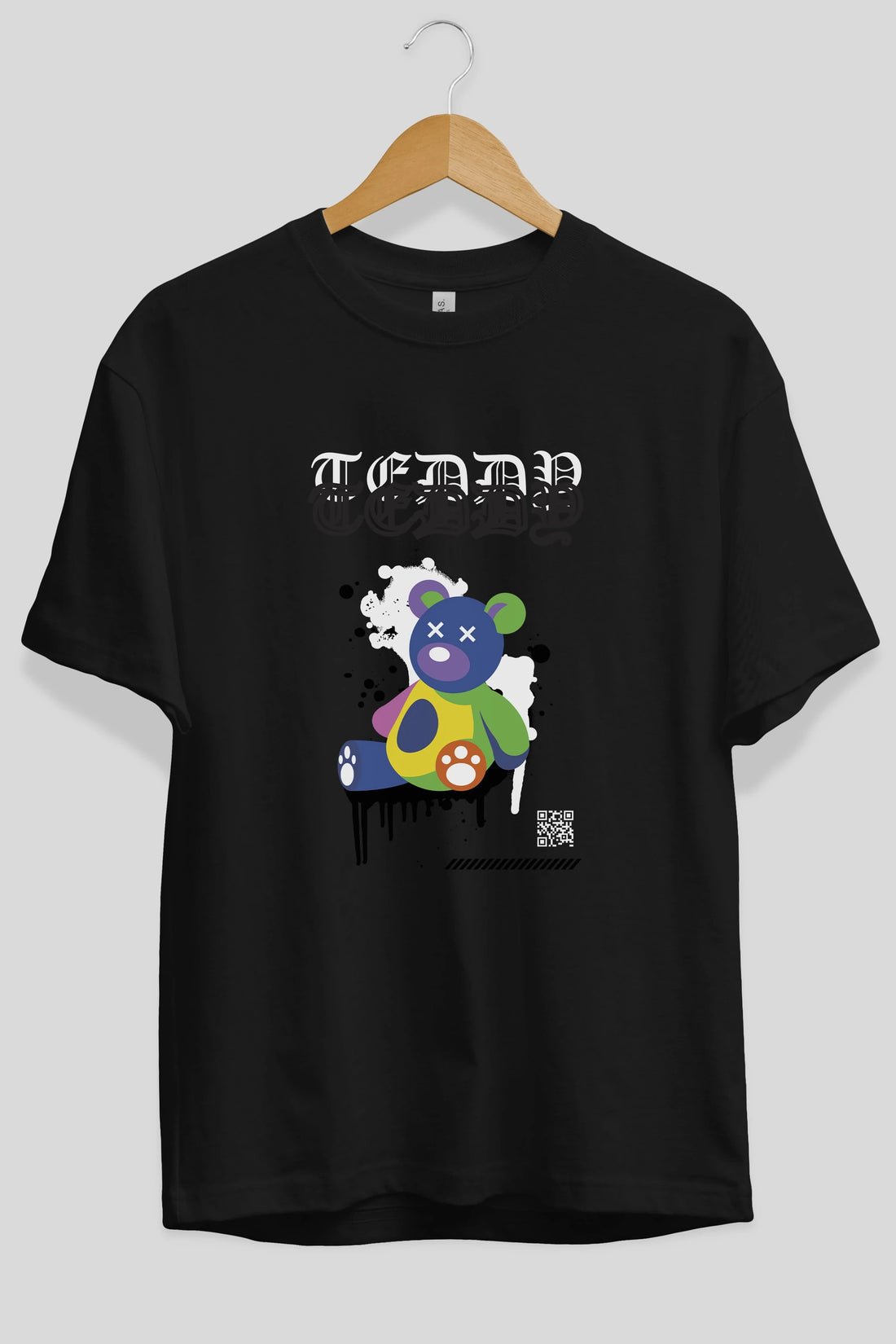 Teddy Bear Ön Baskılı Oversize t-shirt Erkek Kadın Unisex