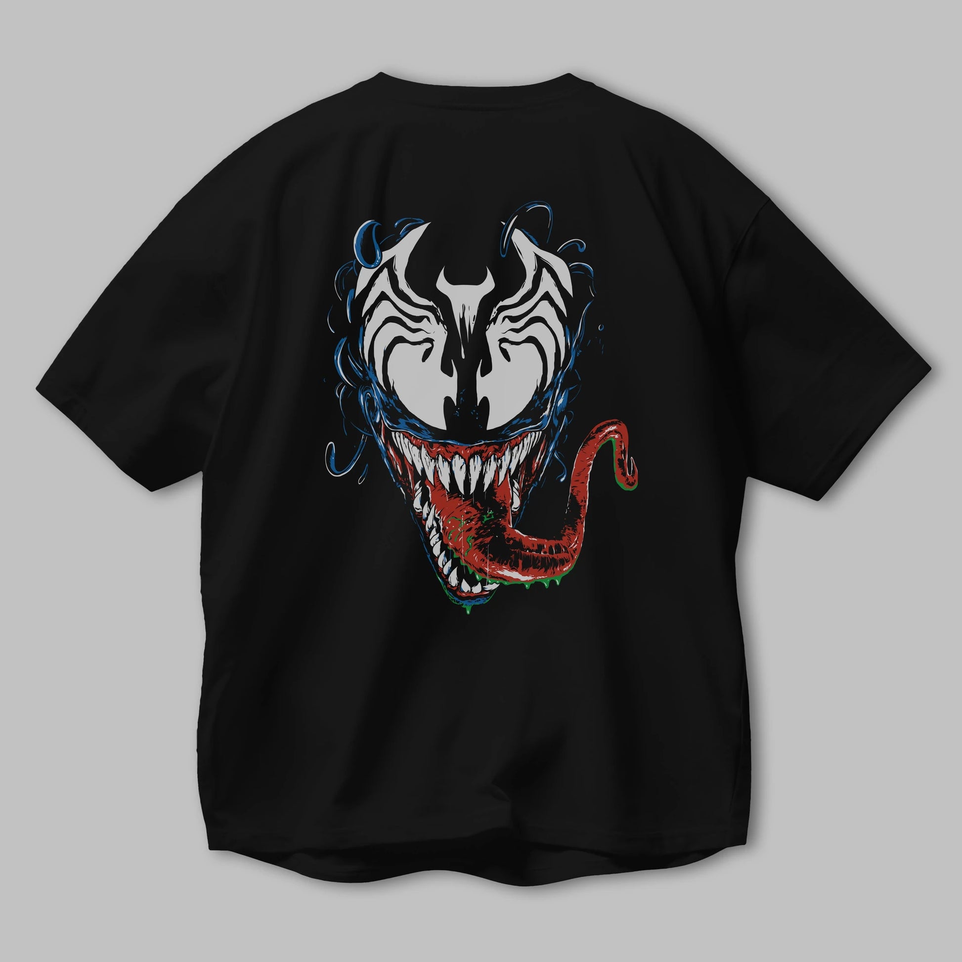 Venom (2) Arka Baskılı Oversize t-shirt Erkek Kadın Unisex %100 Pamuk Bisiklet Yaka tişort