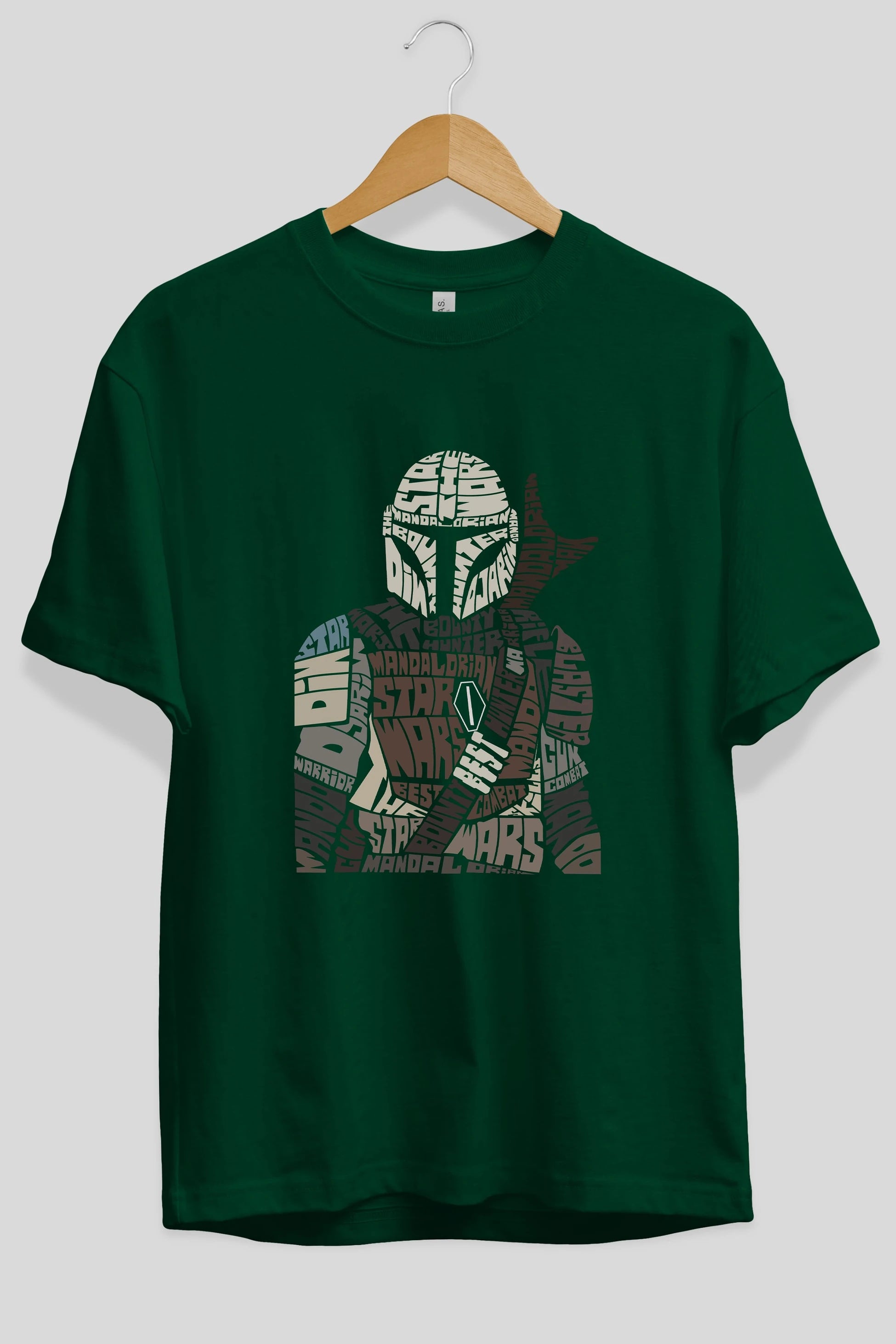 Mandalorian Ön Baskılı Oversize t-shirt %100 pamuk Erkek Kadın Unisex