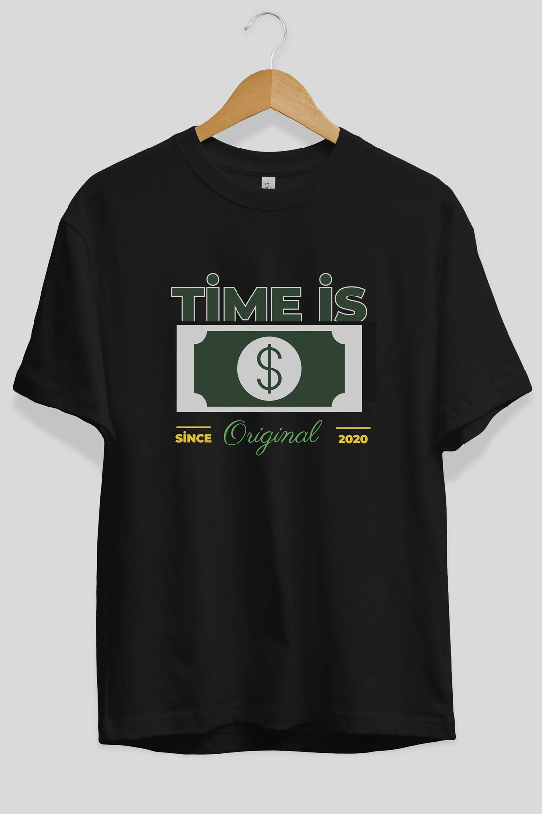 Time is Original Ön Baskılı Oversize t-shirt Erkek Kadın Unisex