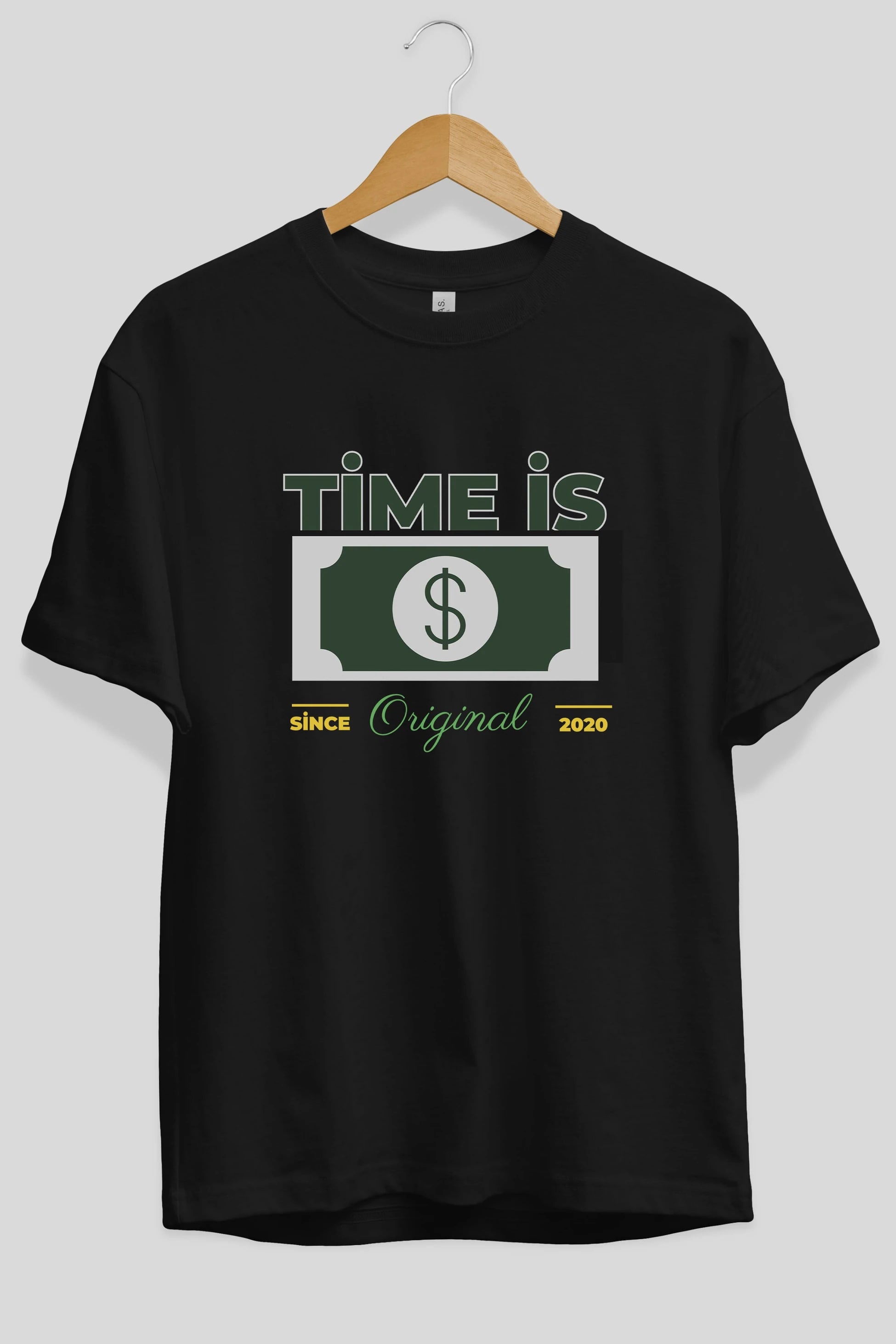 Time is Original Ön Baskılı Oversize t-shirt Erkek Kadın Unisex