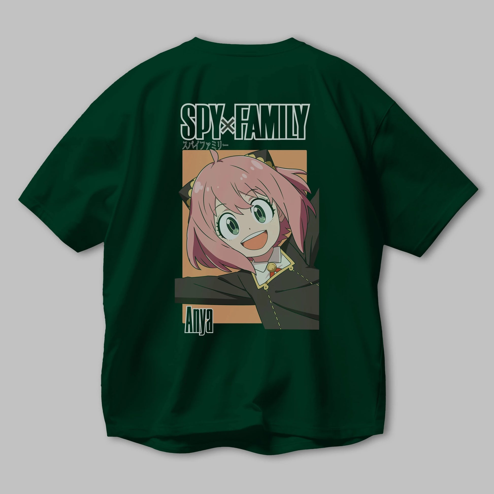 SPY X FAMILY Anya Anime Arka Baskılı Oversize t-shirt Erkek Kadın Unisex