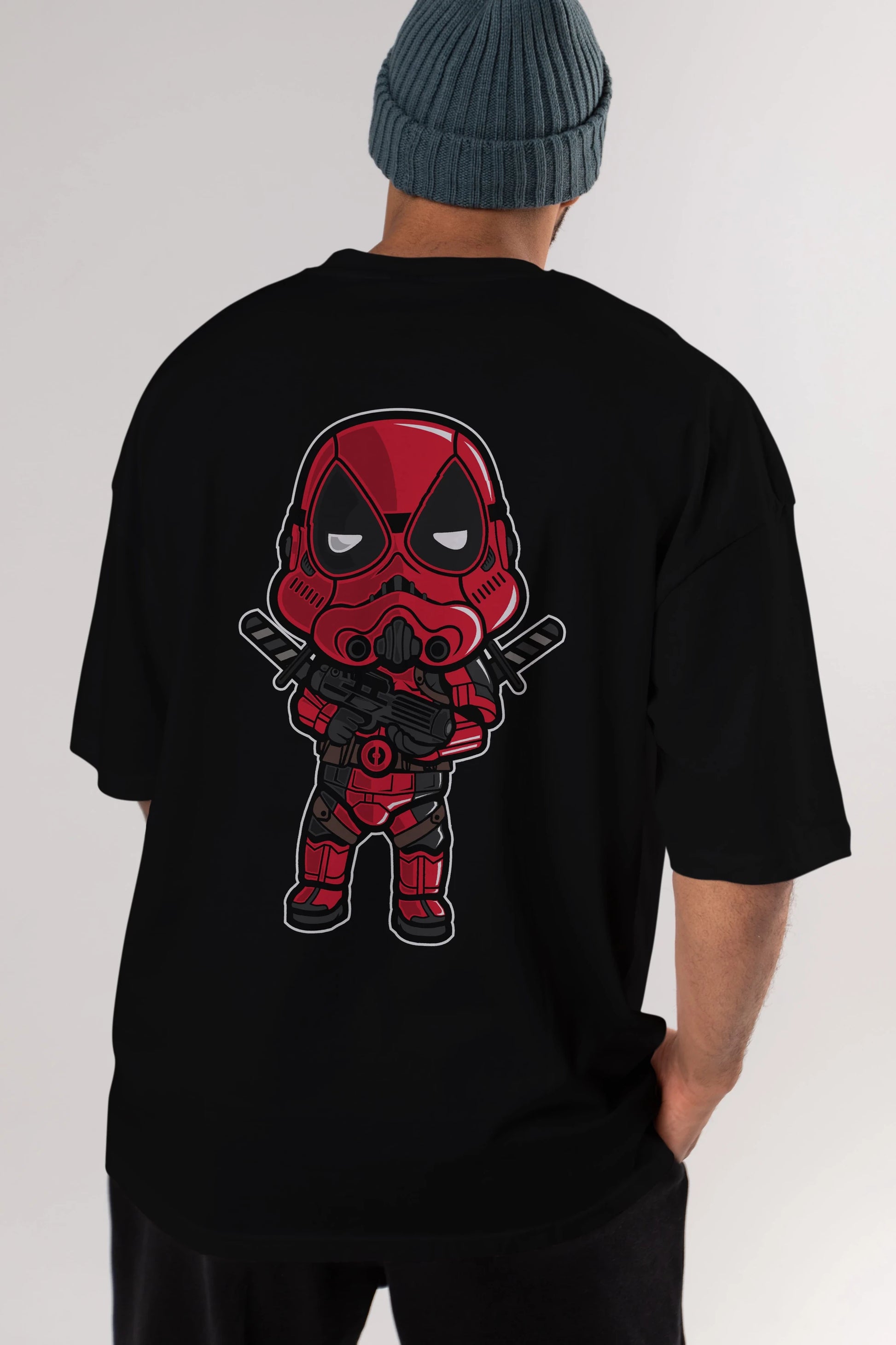 Deadpool (22) Arka Baskılı Oversize t-shirt Erkek Kadın Unisex %100 Pamuk Bisiklet Yaka tişort